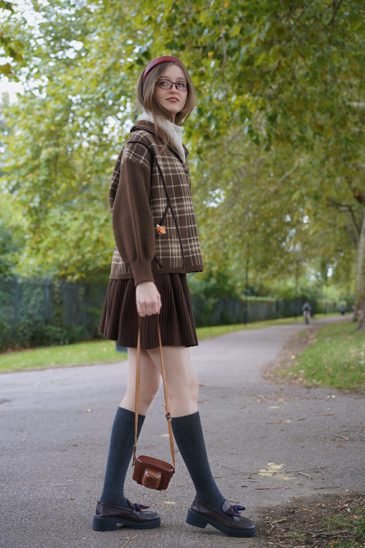 Chestnut Check Jacket