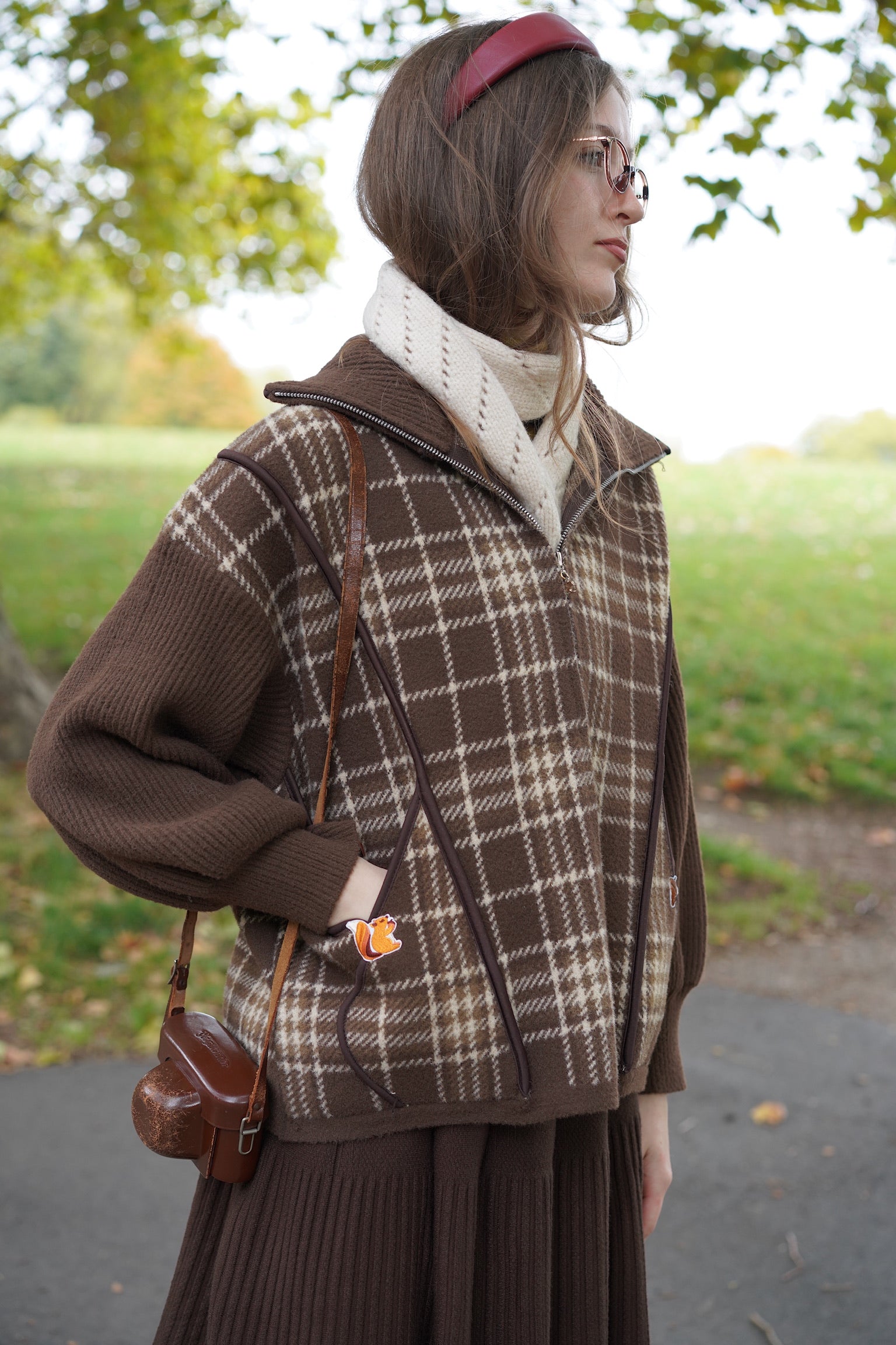 Chestnut Check Jacket