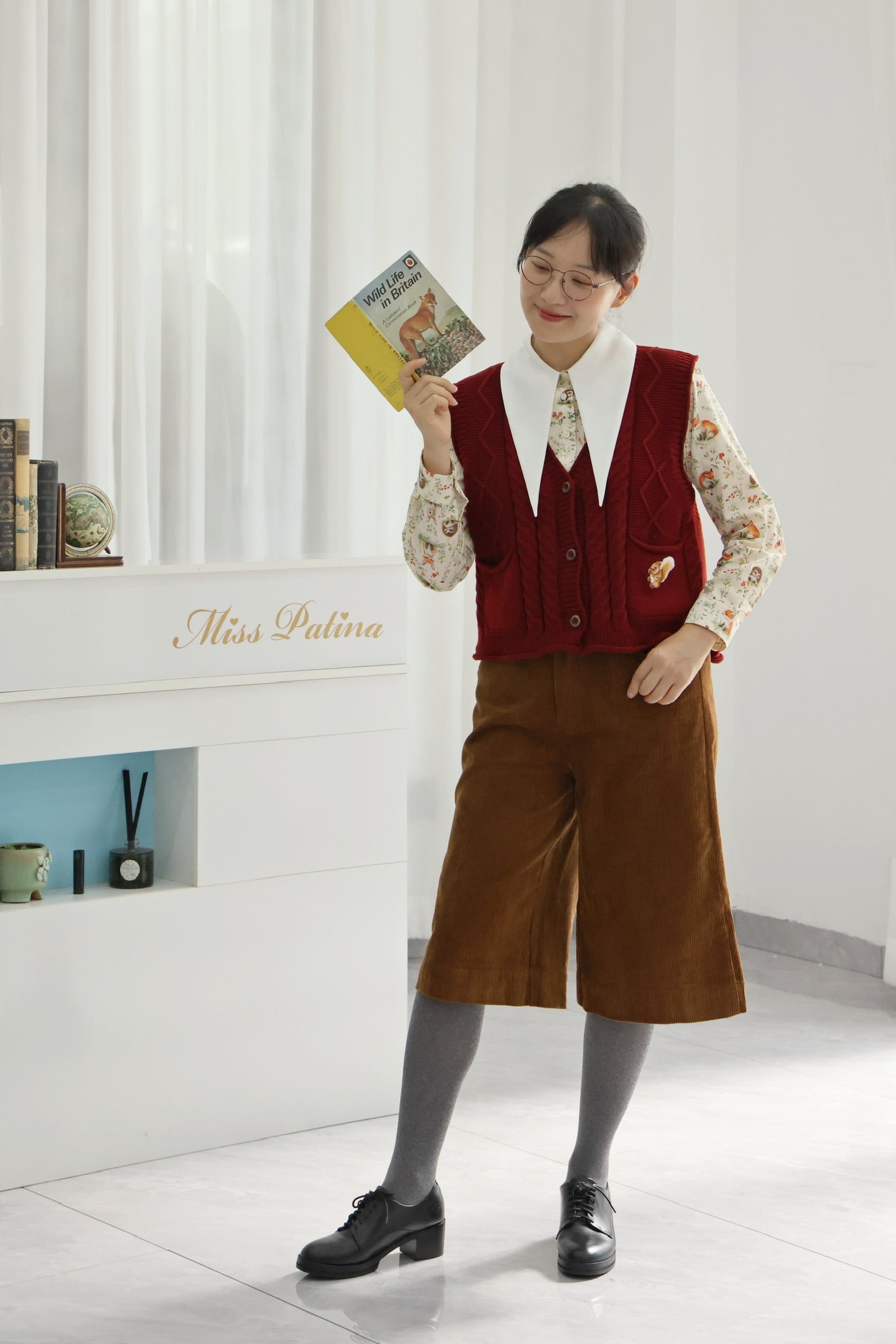 Braced Corduroy Culottes  (Toffee)