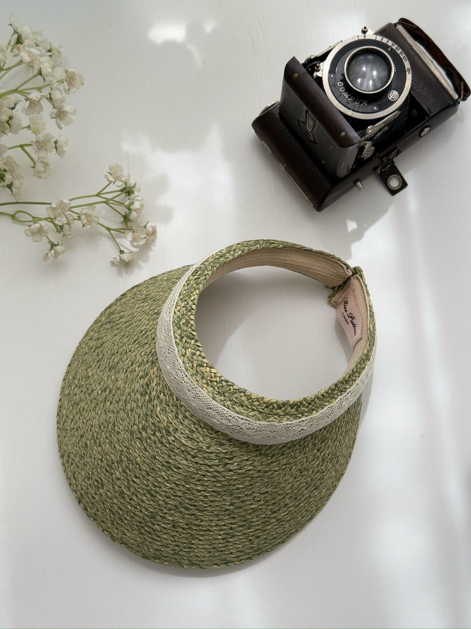 Cotswold Lace Sun Visor (Sage Green)