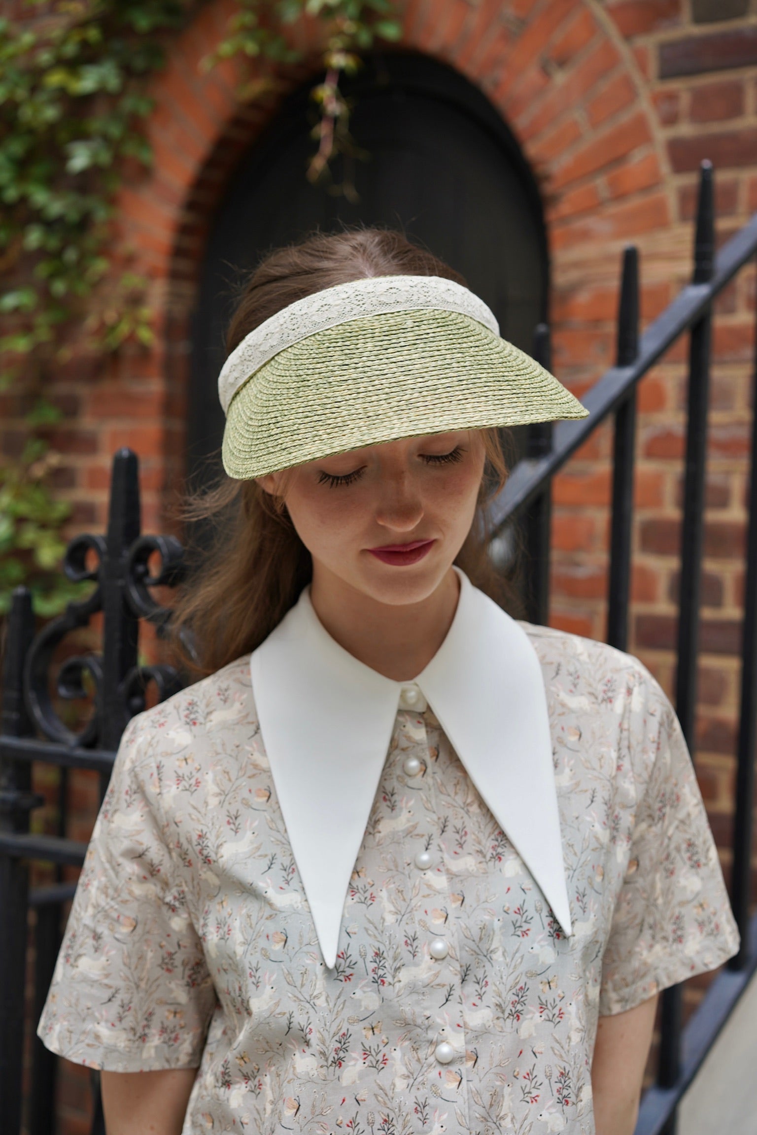 Cotswold Lace Sun Visor (Sage Green)