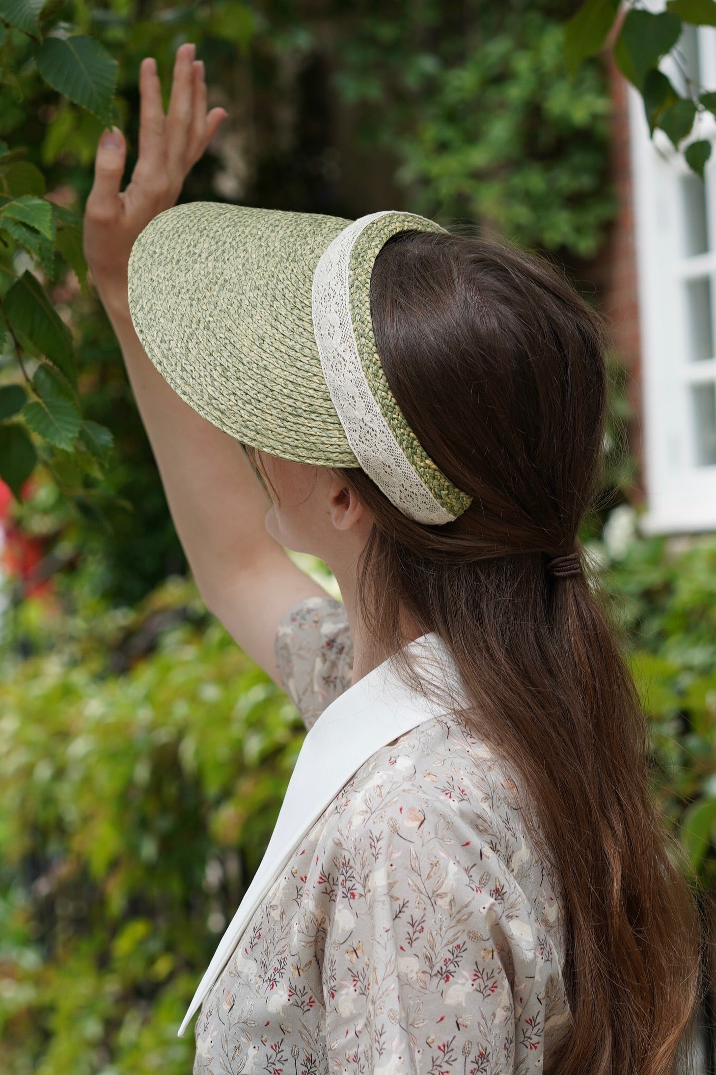 Cotswold Lace Sun Visor (Sage Green)
