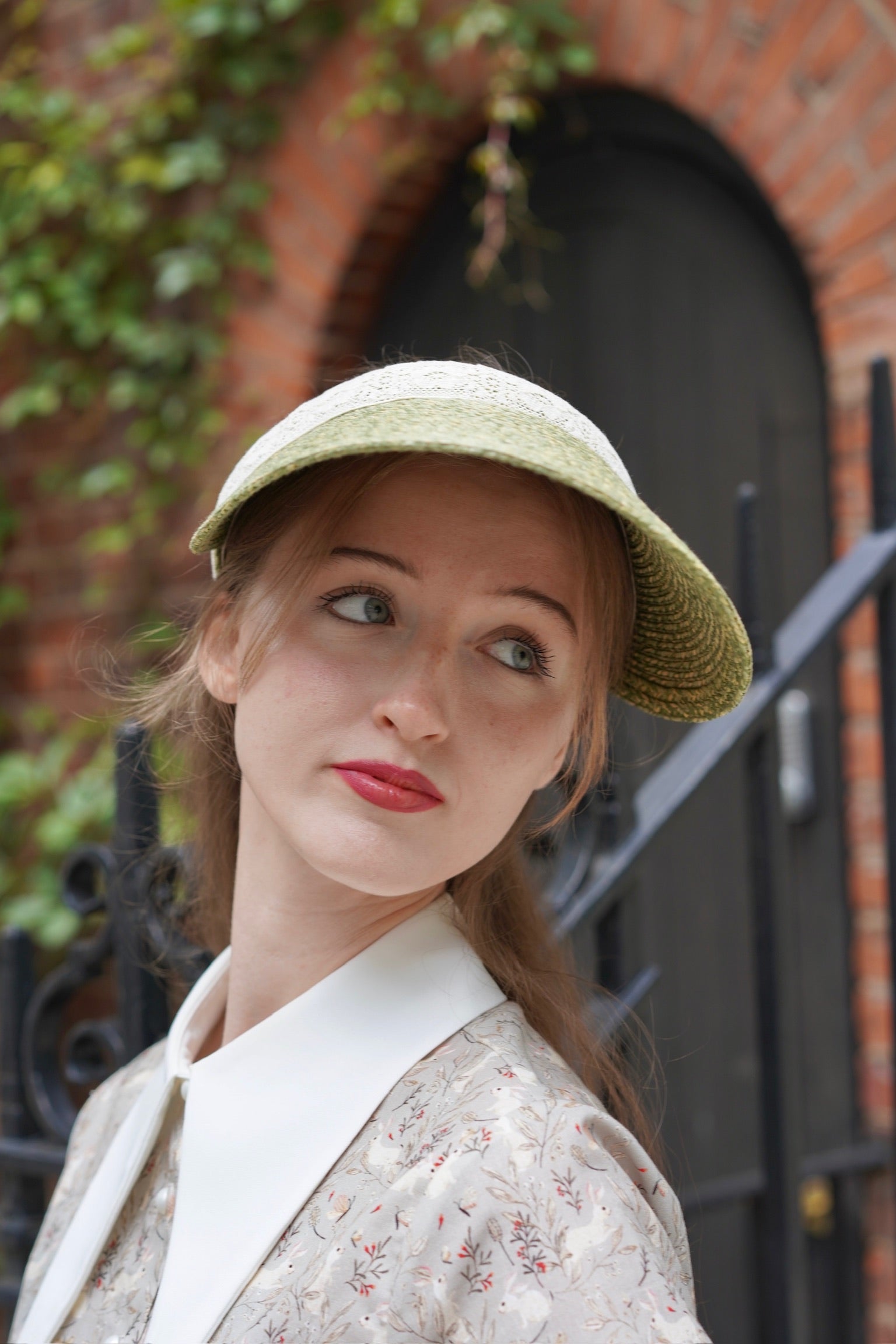 Cotswold Lace Sun Visor (Sage Green)