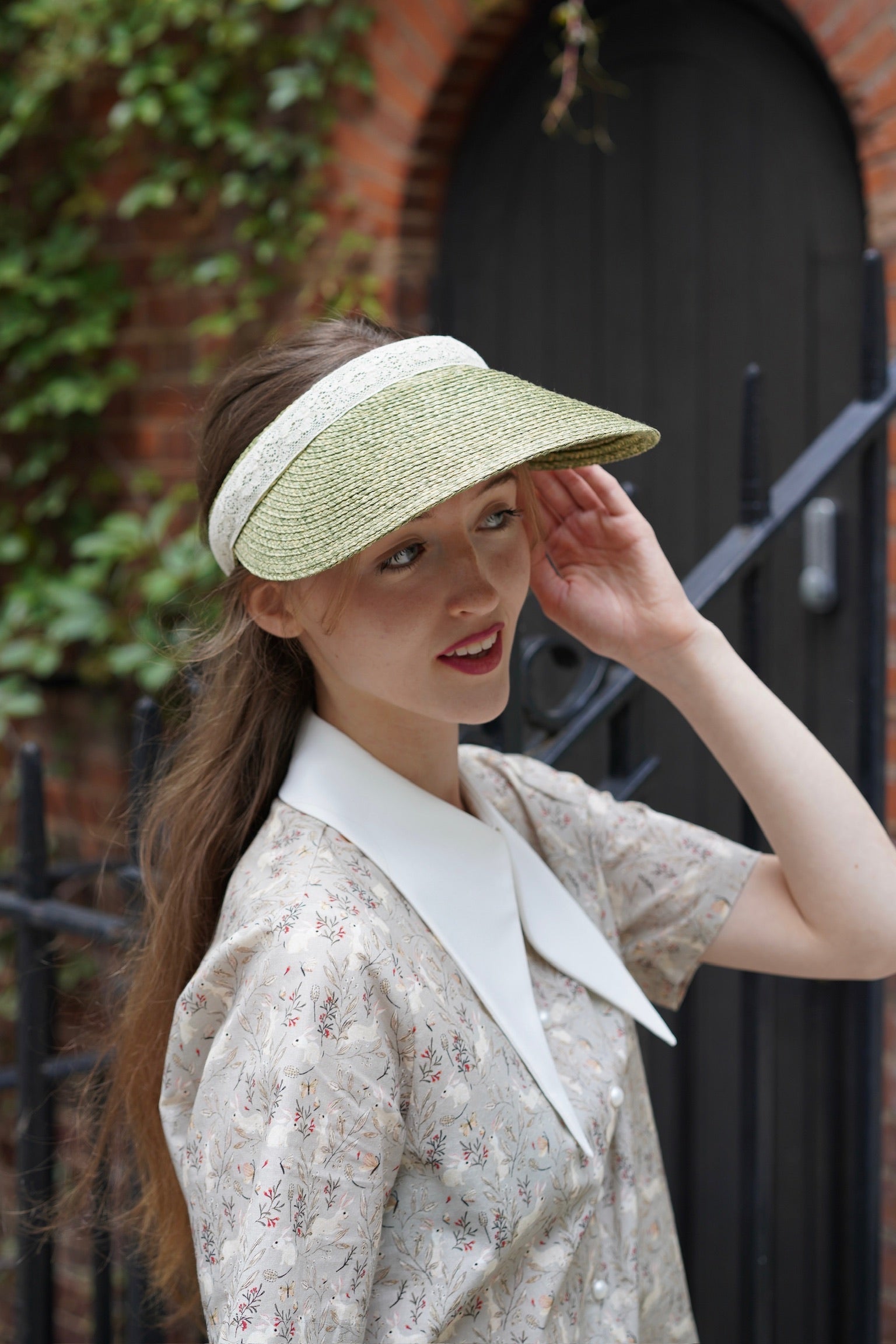 Cotswold Lace Sun Visor (Sage Green)