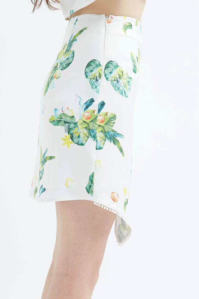 Cubic Mini Skirt (Palms)