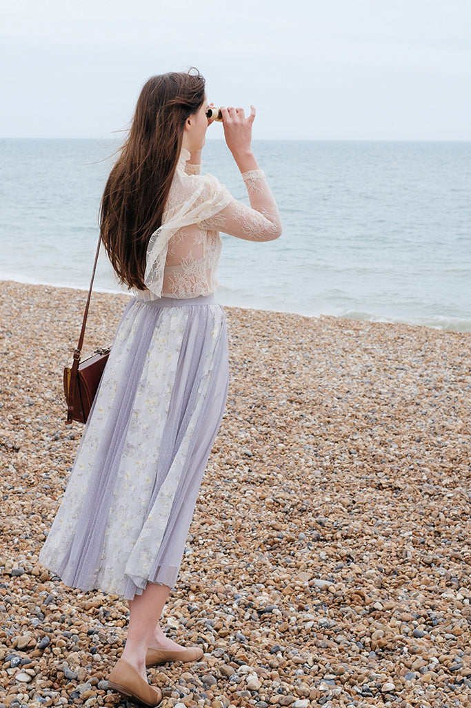 Osborne Princess Mesh Skirt (Lilac Grey)