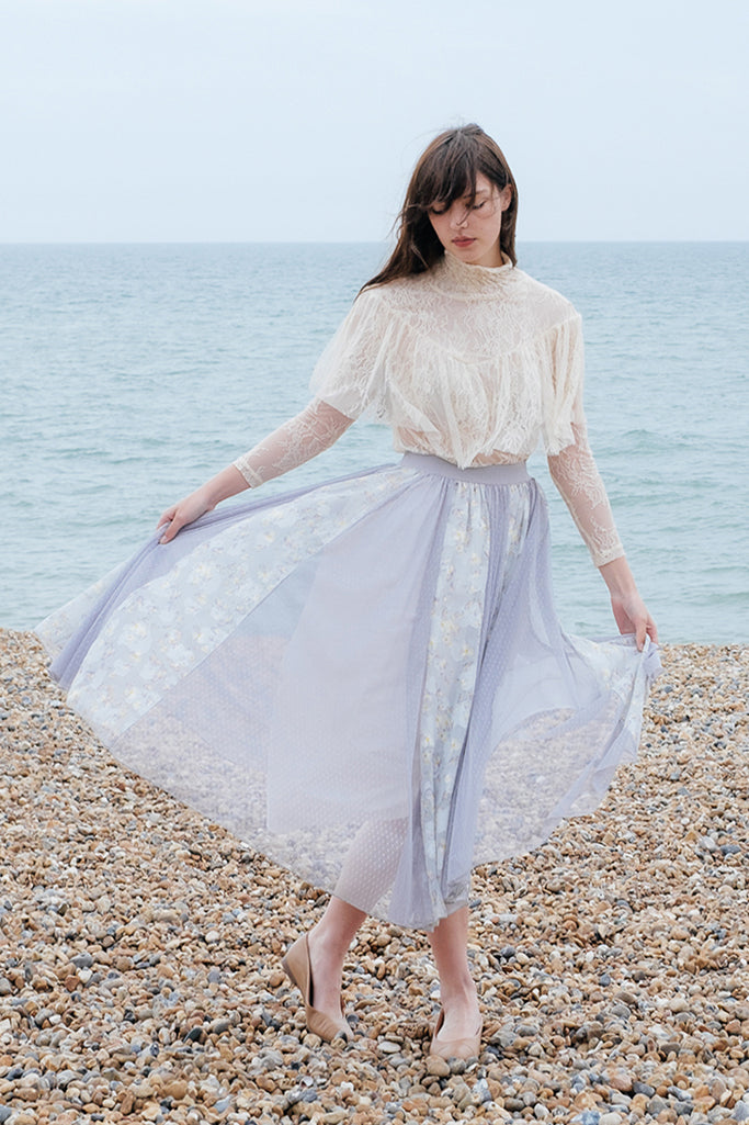 Osborne Princess Mesh Skirt (Lilac Grey)