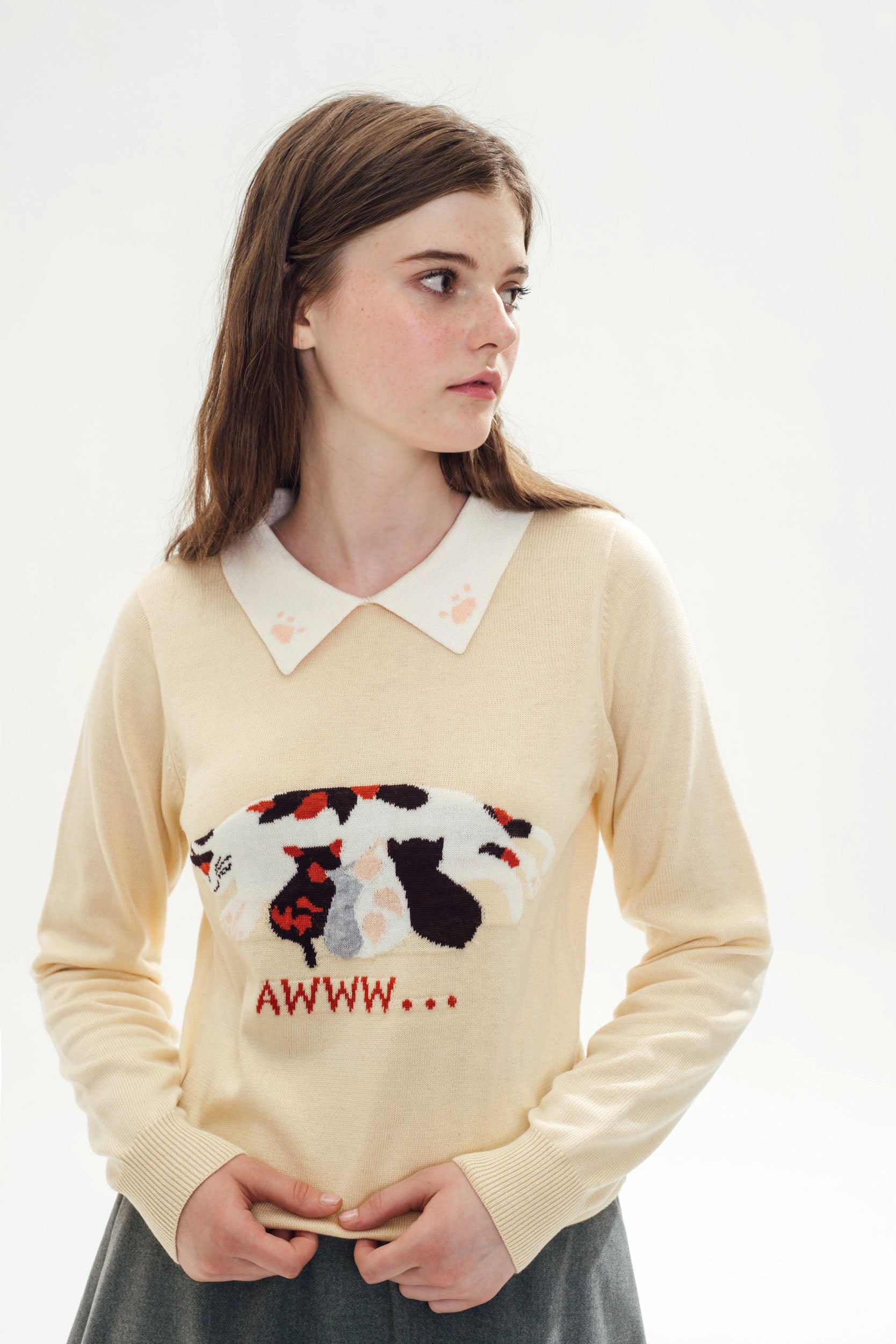 Paws for Thought Jumper (Cream)