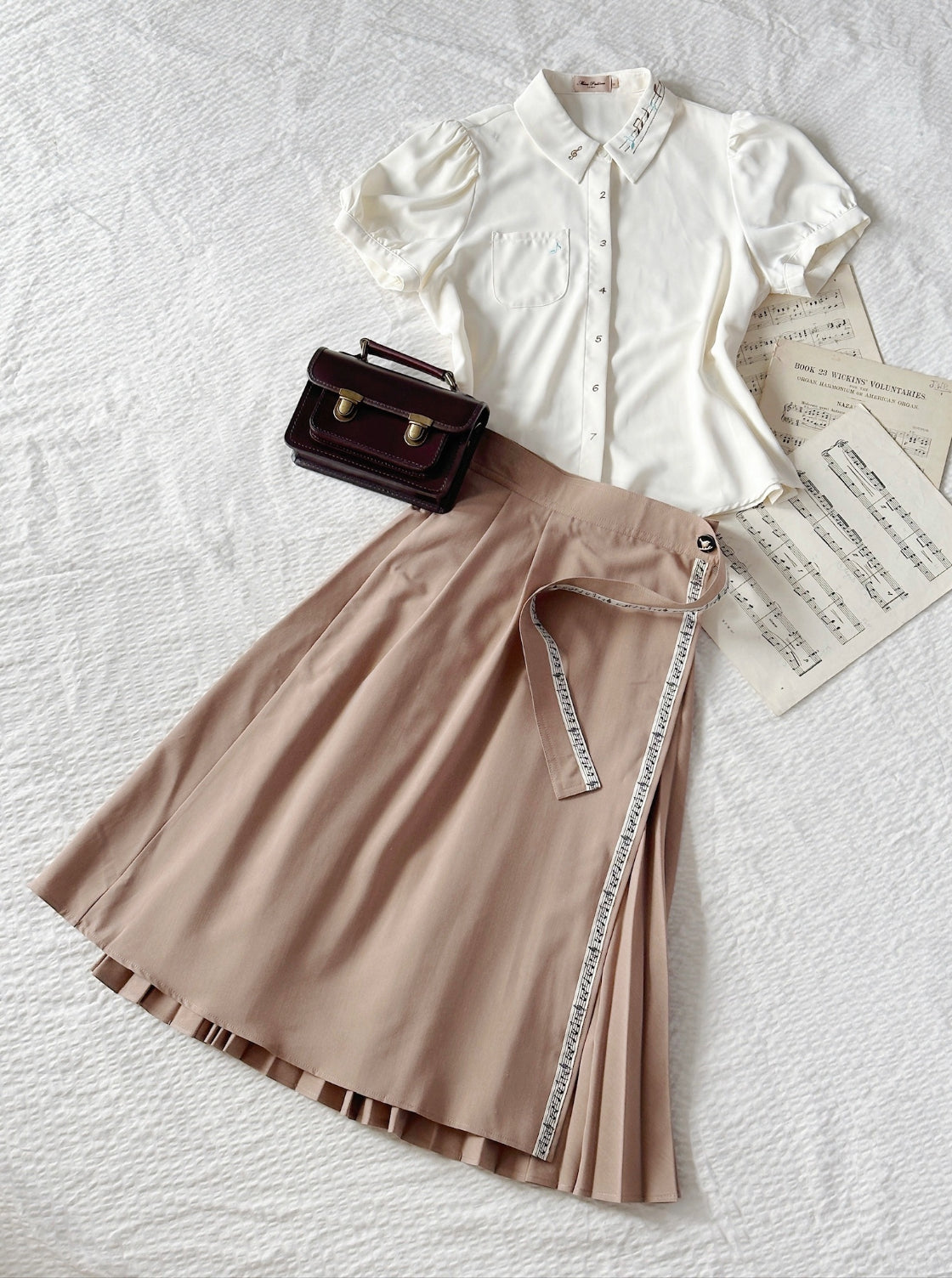 Dancing Asymmetrical Skirt (Warm Taupe)