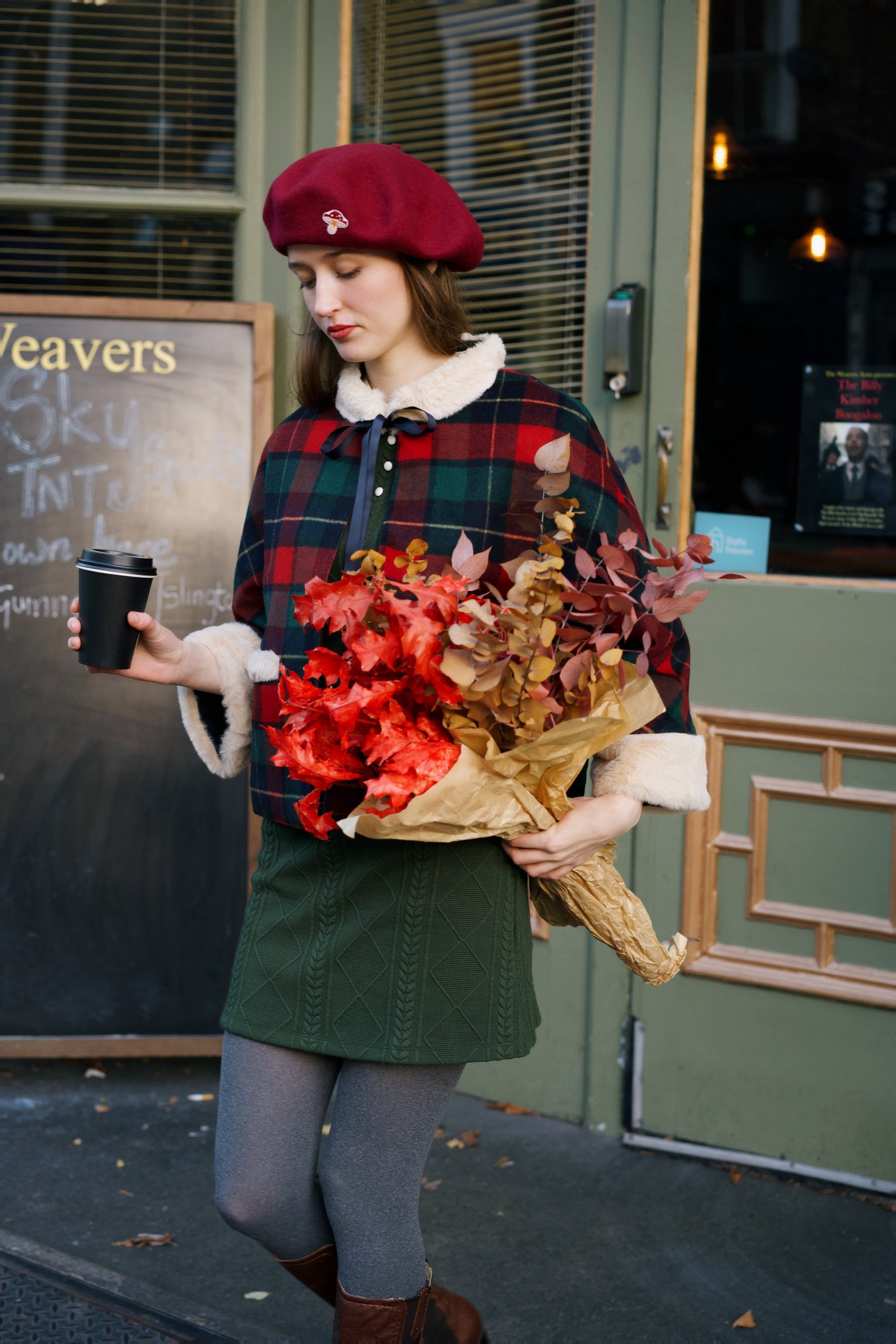 Dolly Wooly Tartan Cape