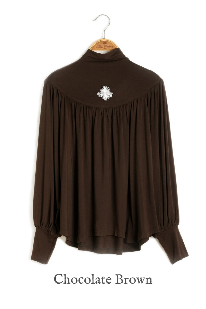 Edwardian Cat Lady Top (Chocolate Brown)