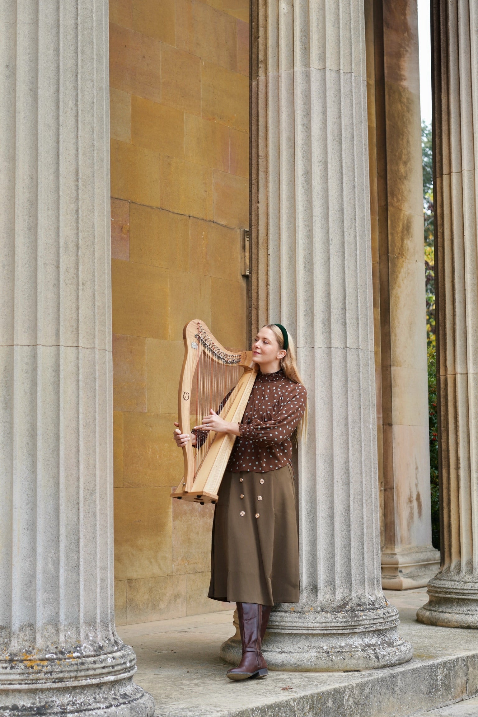 Edwardian Revival Blouse (Cocoa Polka)