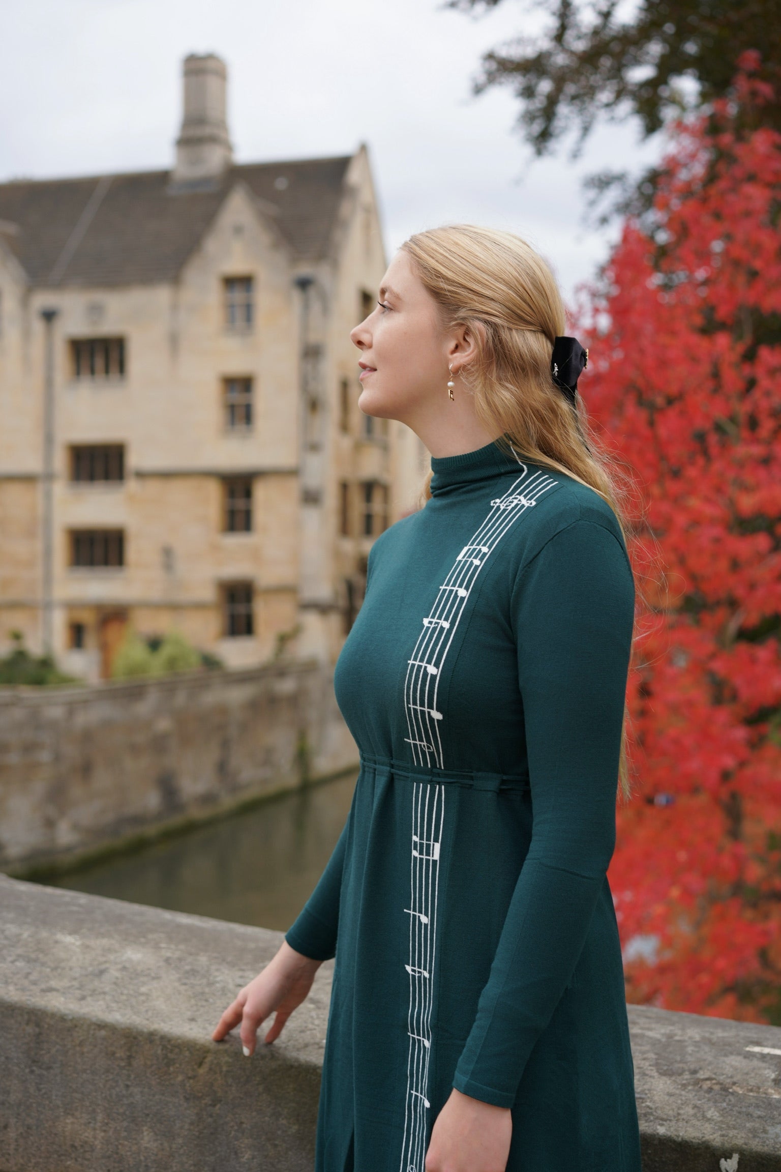 Elysian Melody Midi Dress (Green)