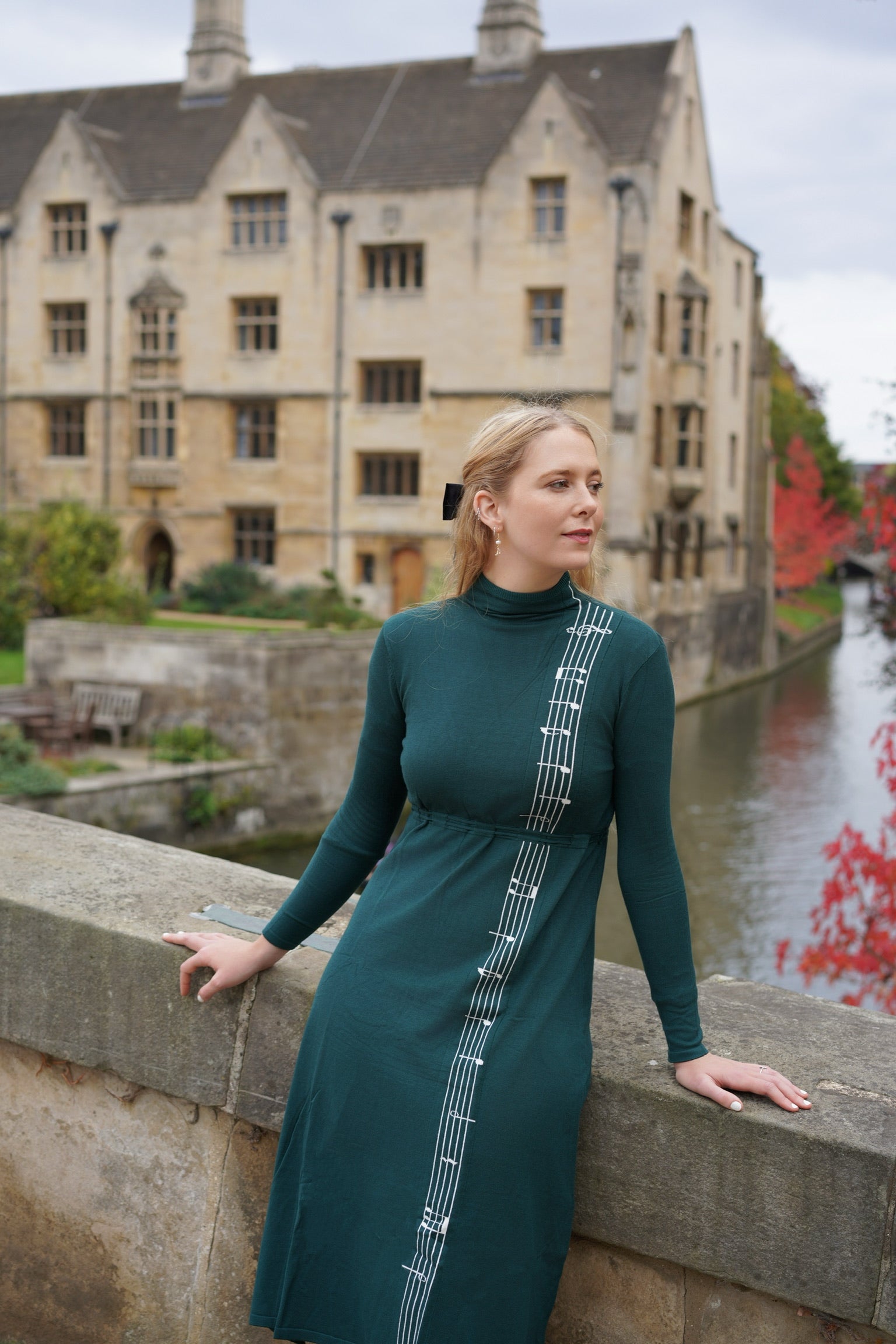 Elysian Melody Midi Dress (Green)