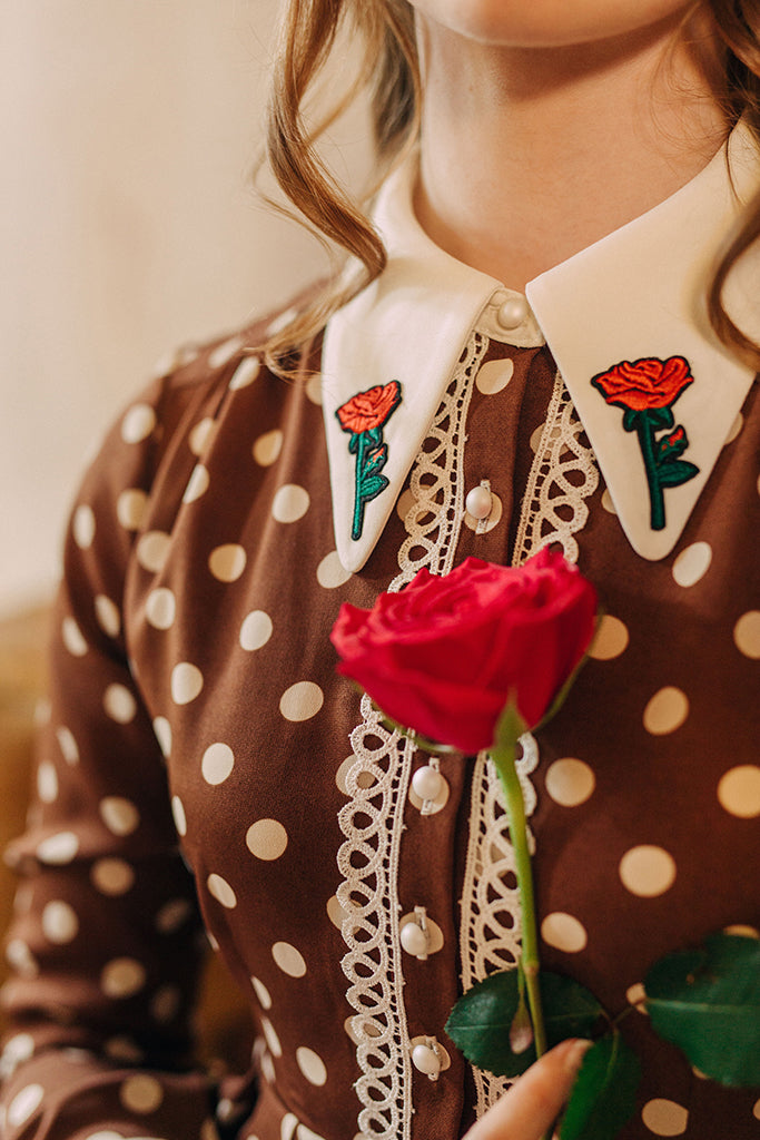 English Rose Dress (Caramel)