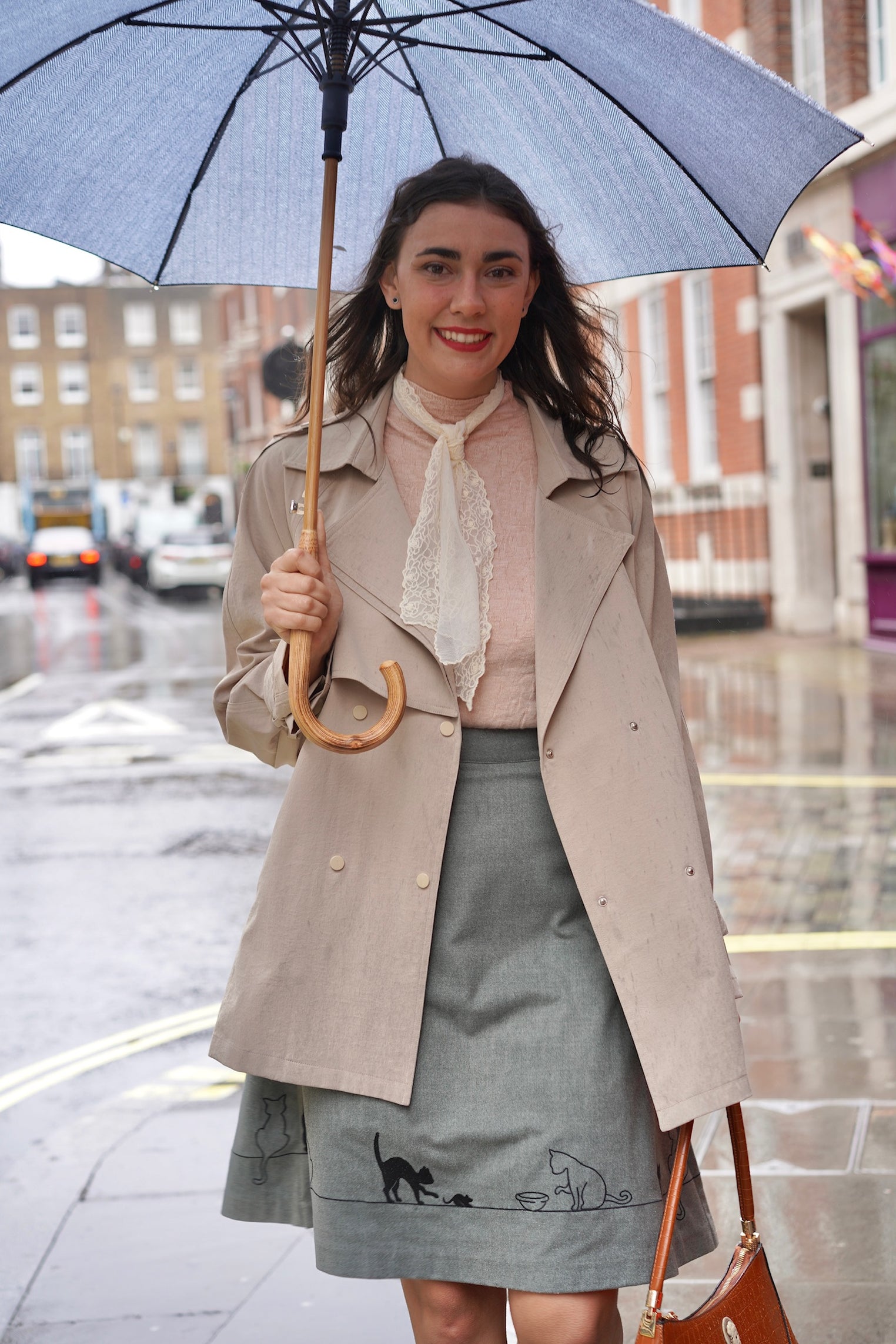 PLEATED MIDI SKIRT FELINE FOLKLORE