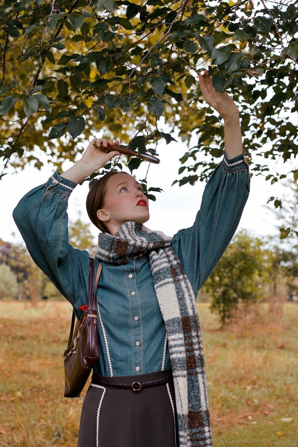 Woodland Friends Tartan Scarf