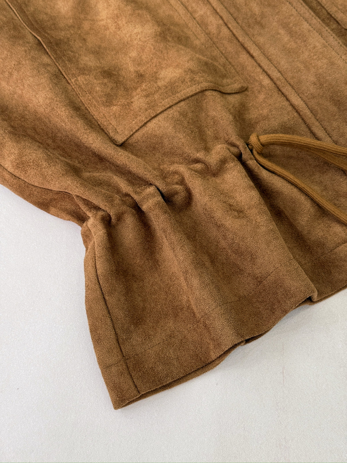 Explorer Faux-Suede Vest (Camel)