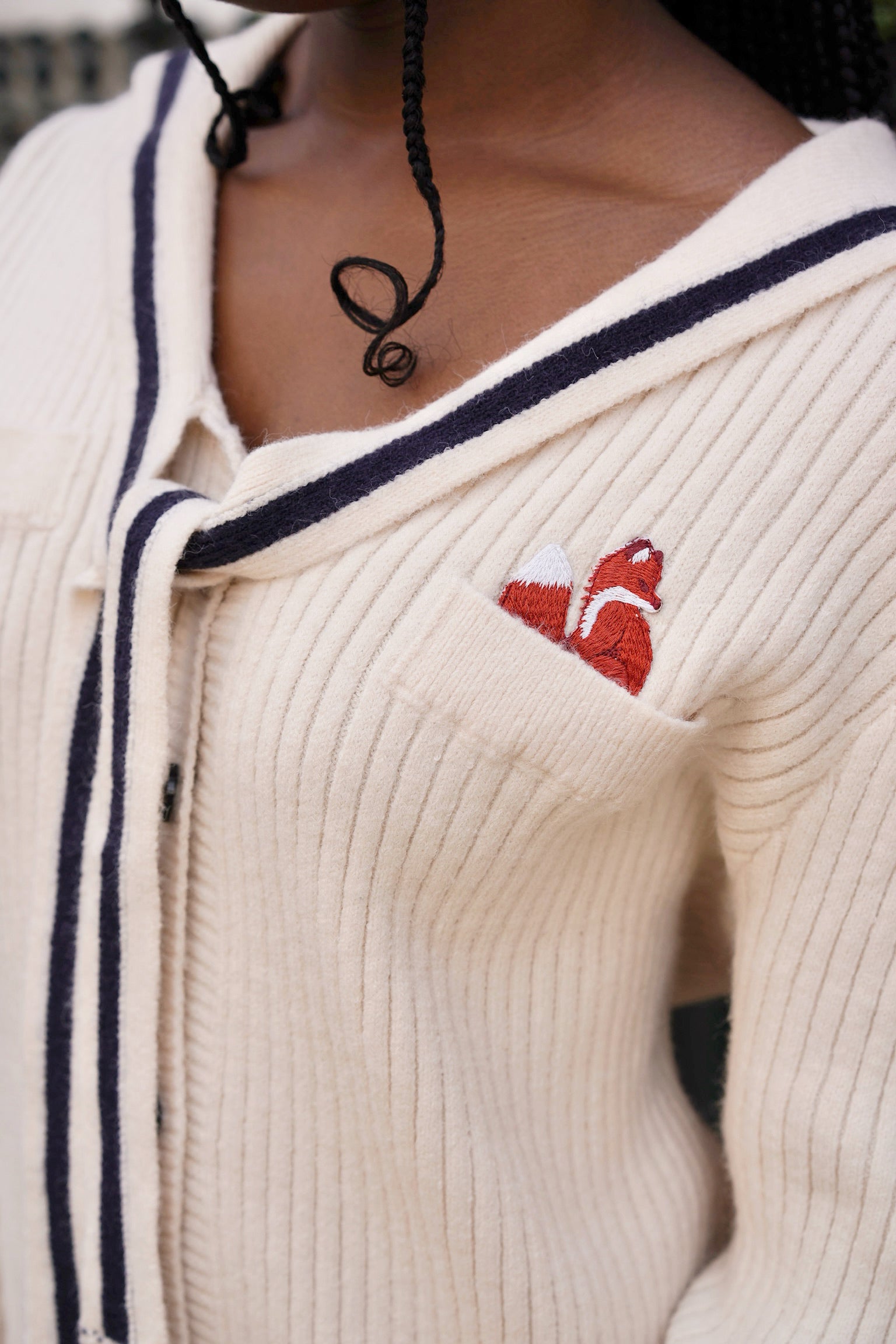 Fantastic Miss Fox Jumper(Cream)