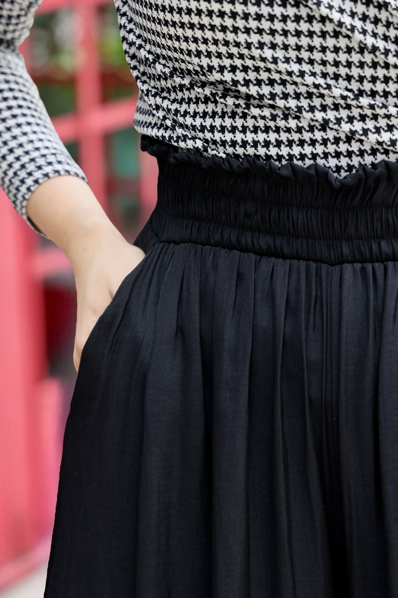 Floaty Palazzo Trousers (Ink Black)