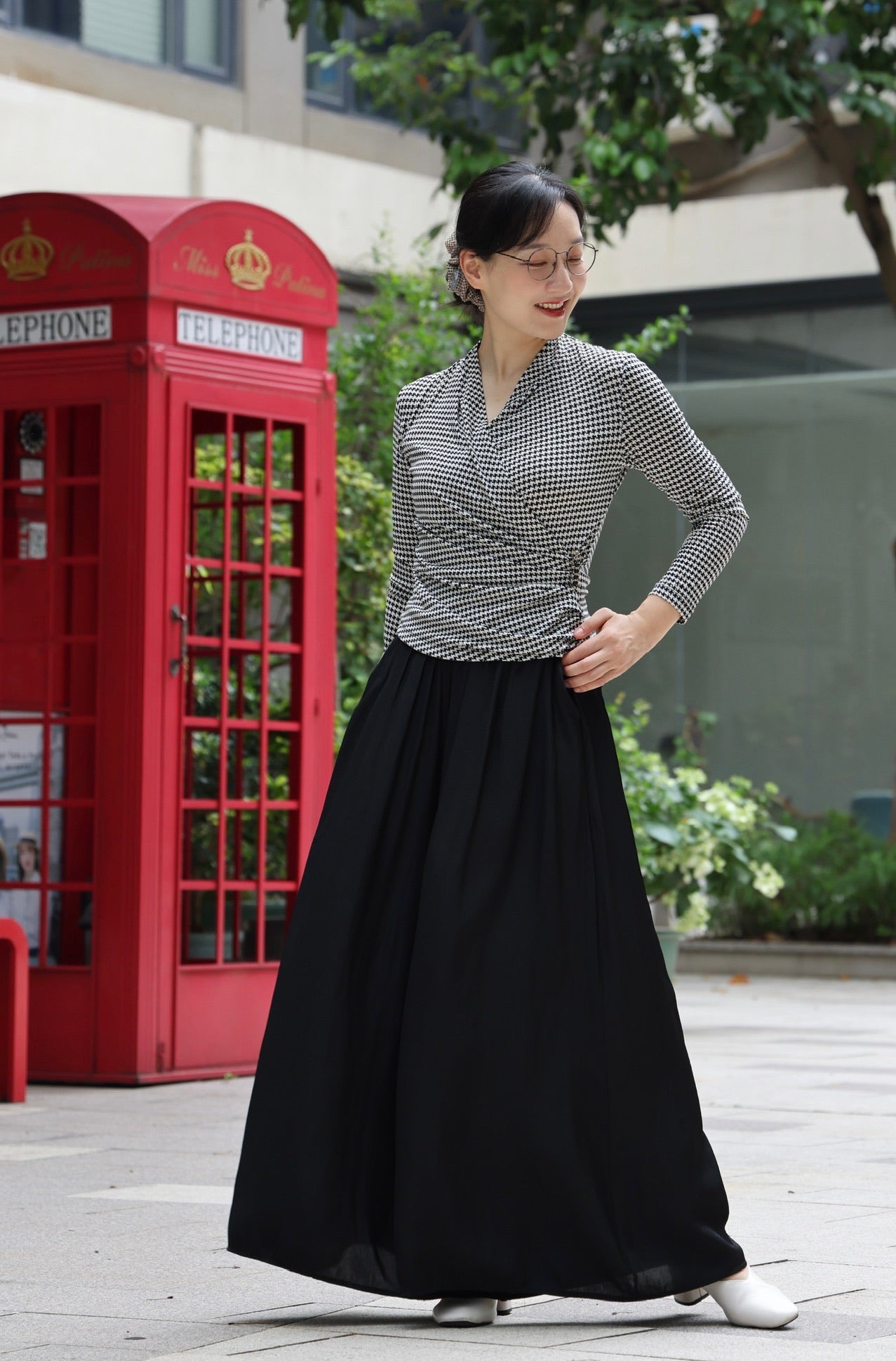 Floaty Palazzo Trousers (Ink Black)