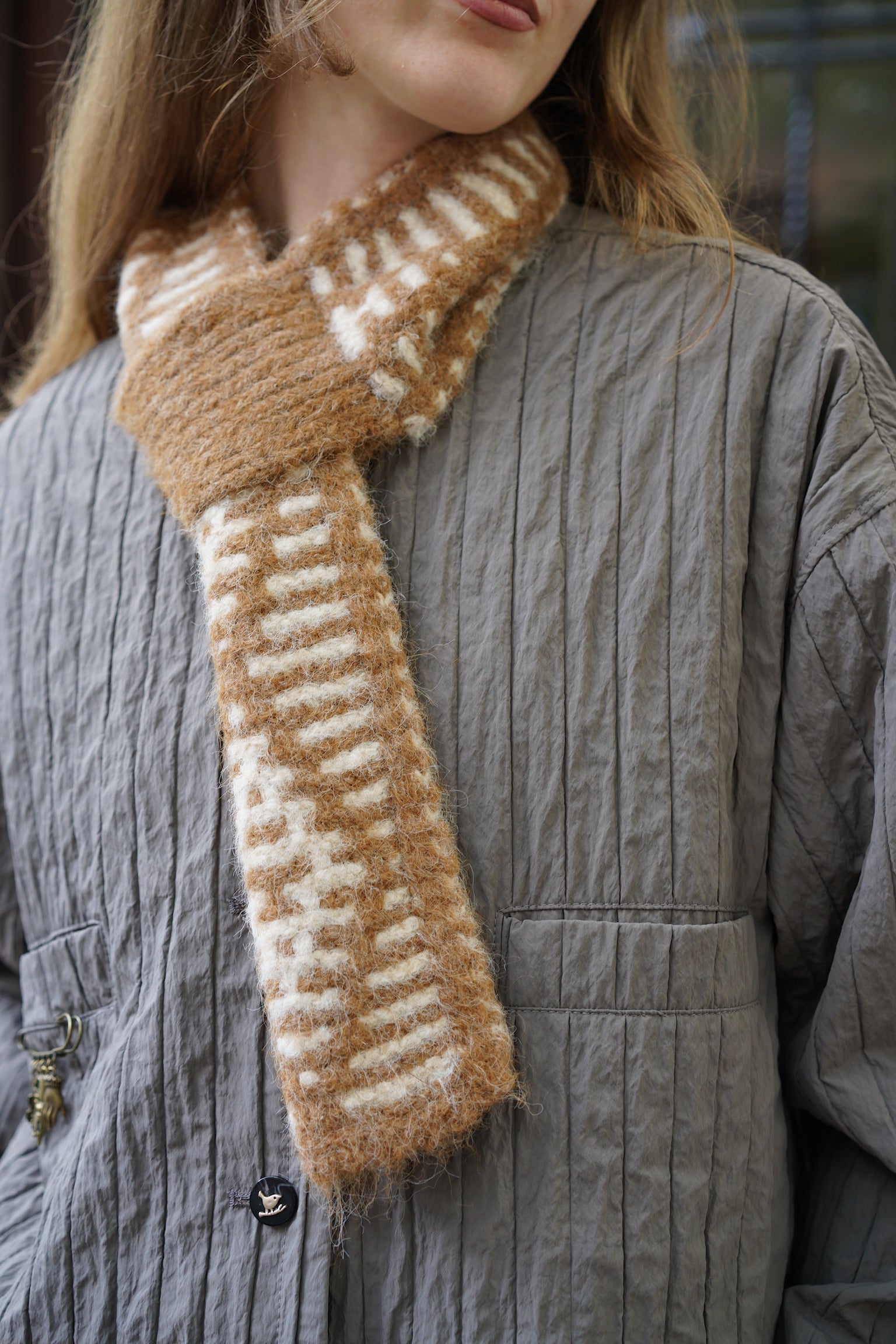 Folk Tale Fluffy Loop Scarf (Cottage Oat) – Miss Patina