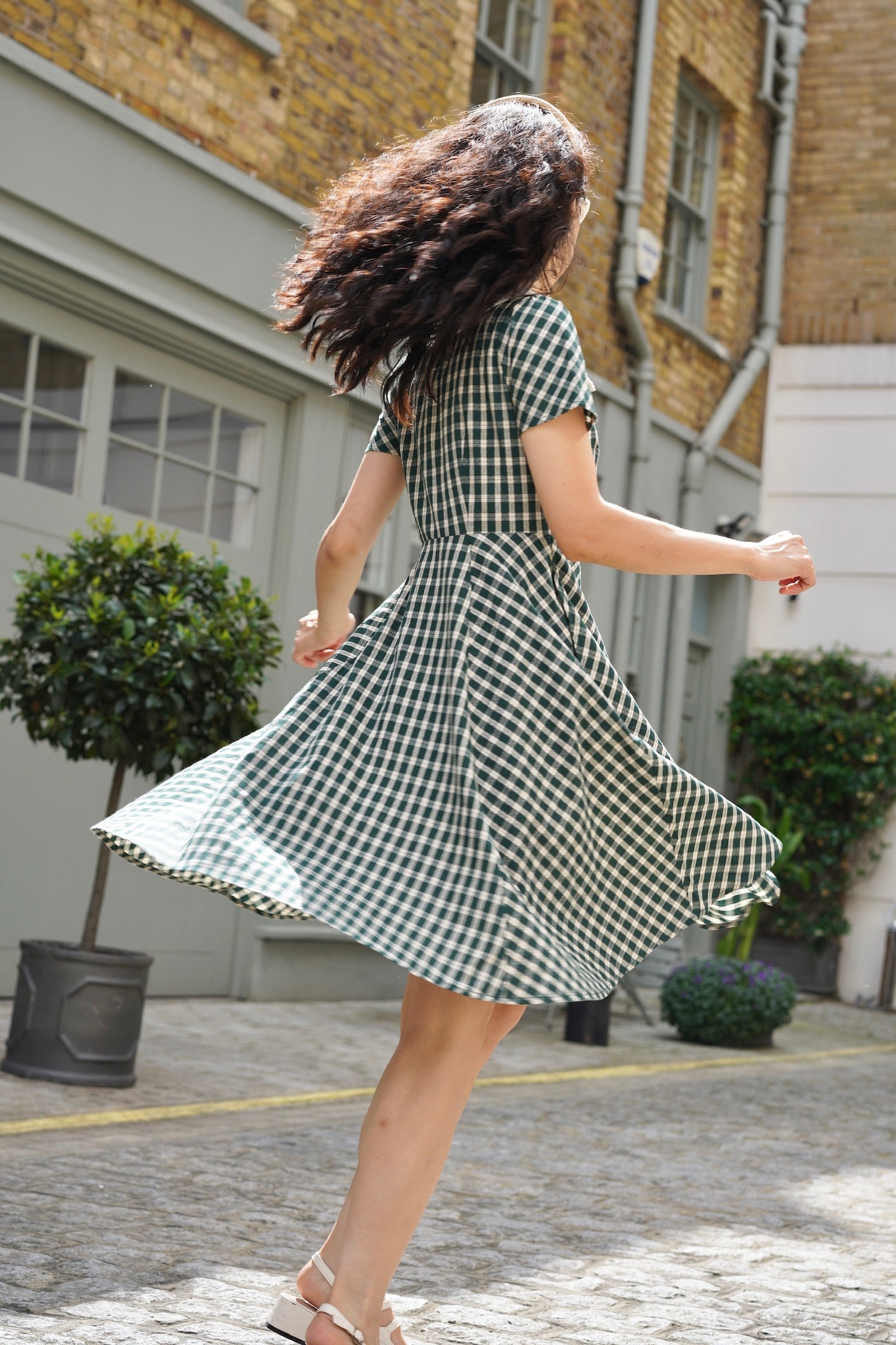 Francesca Gingham Daisy Dress