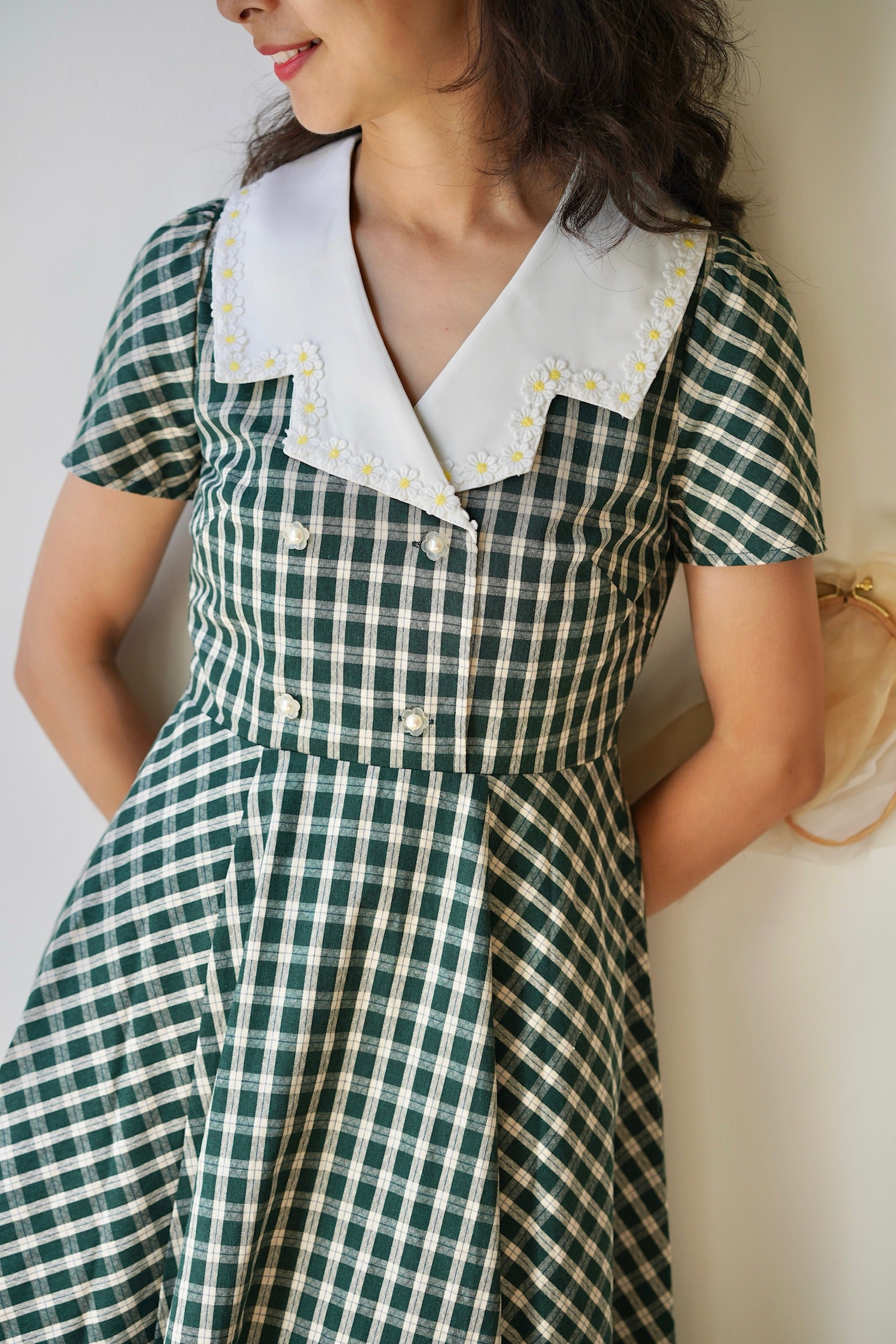 Francesca Gingham Daisy Dress