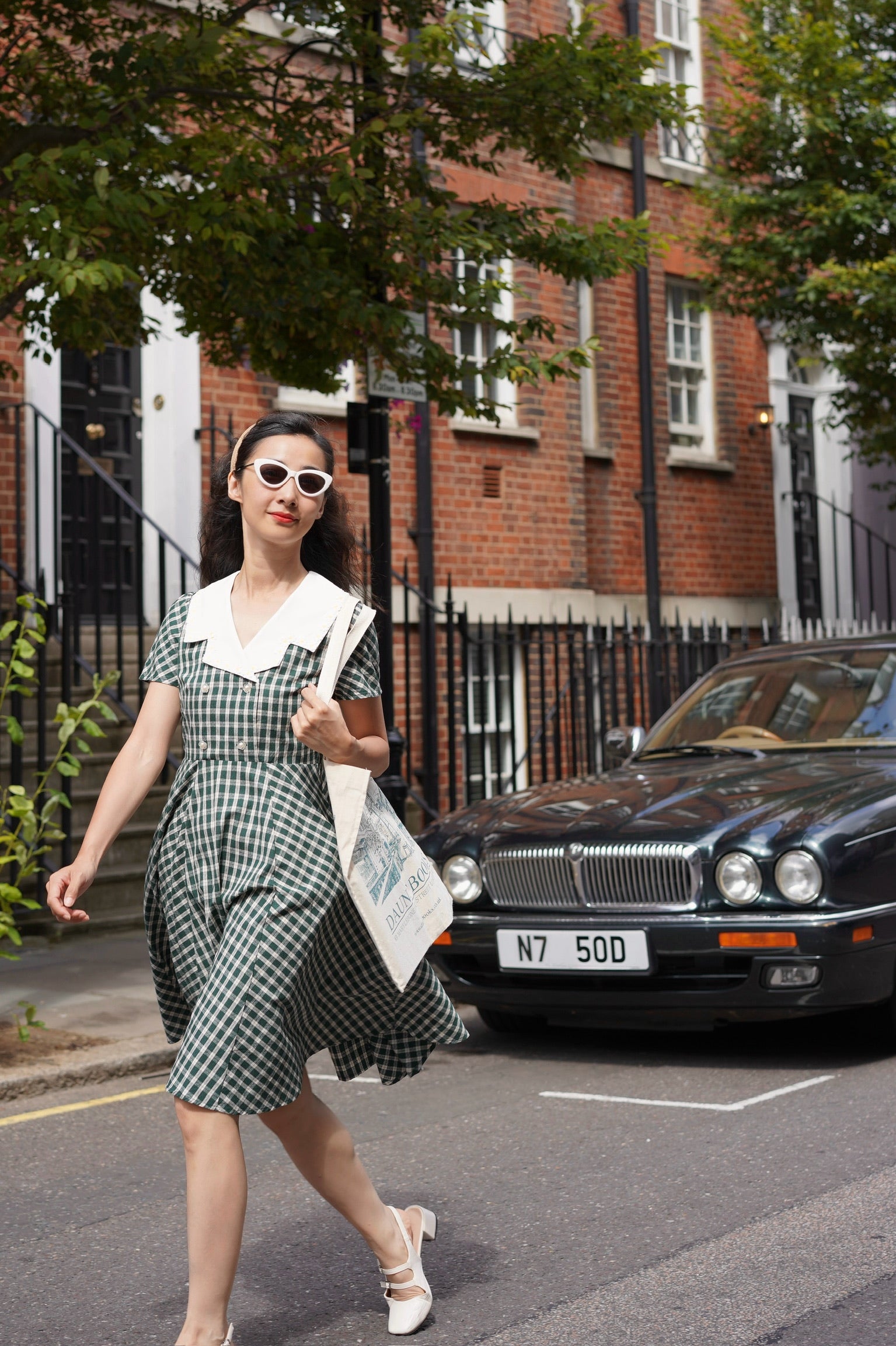 Francesca Gingham Daisy Dress