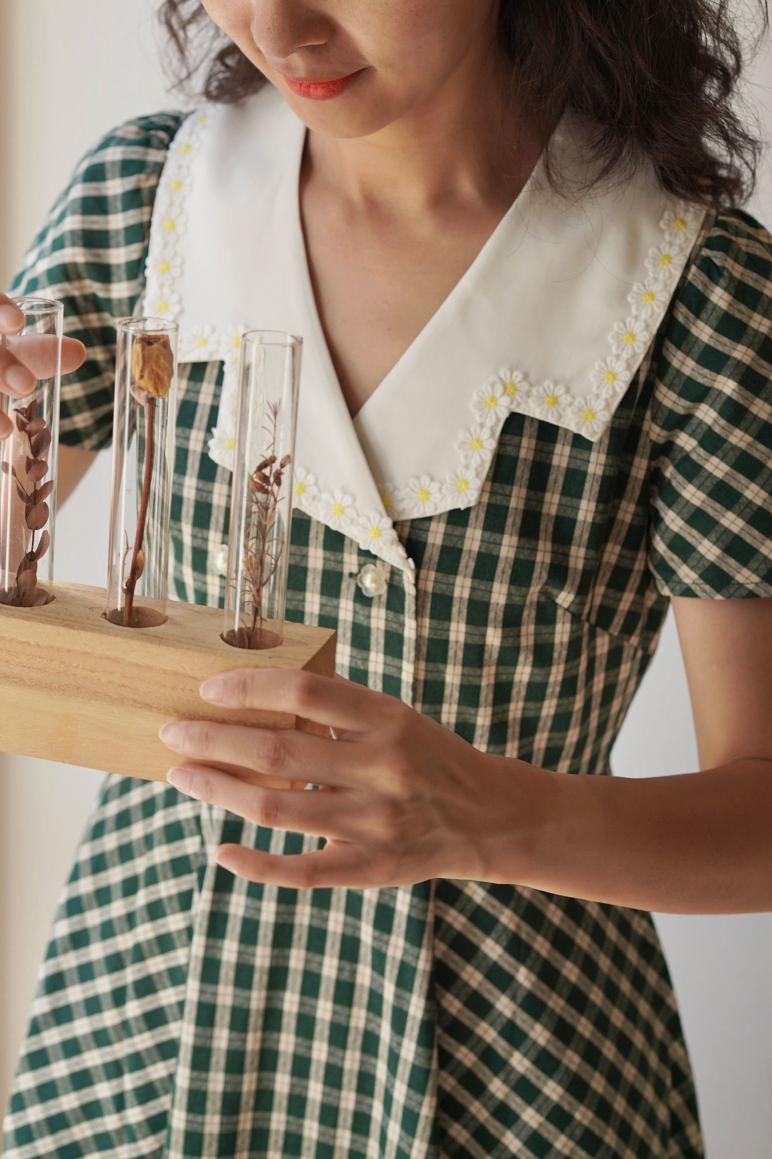 Francesca Gingham Daisy Dress