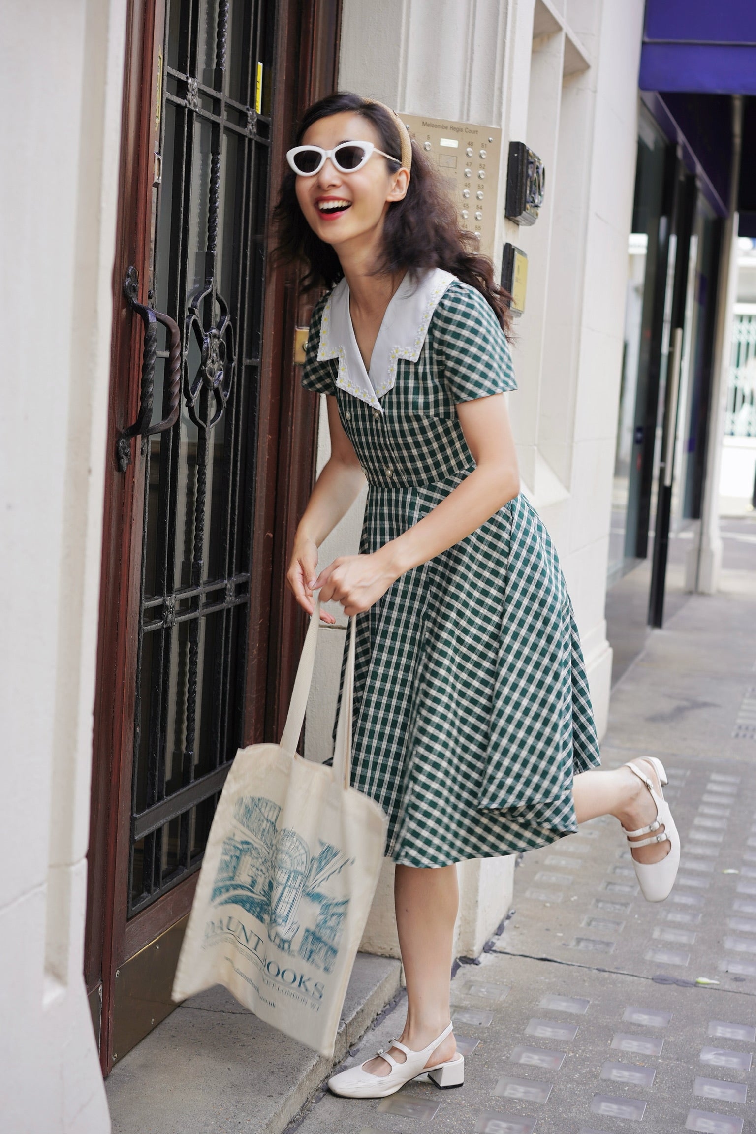 Francesca Gingham Daisy Dress
