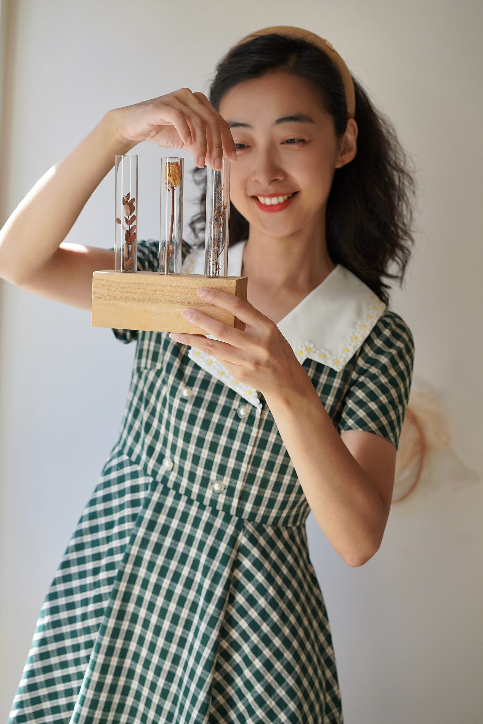 Francesca Gingham Daisy Dress