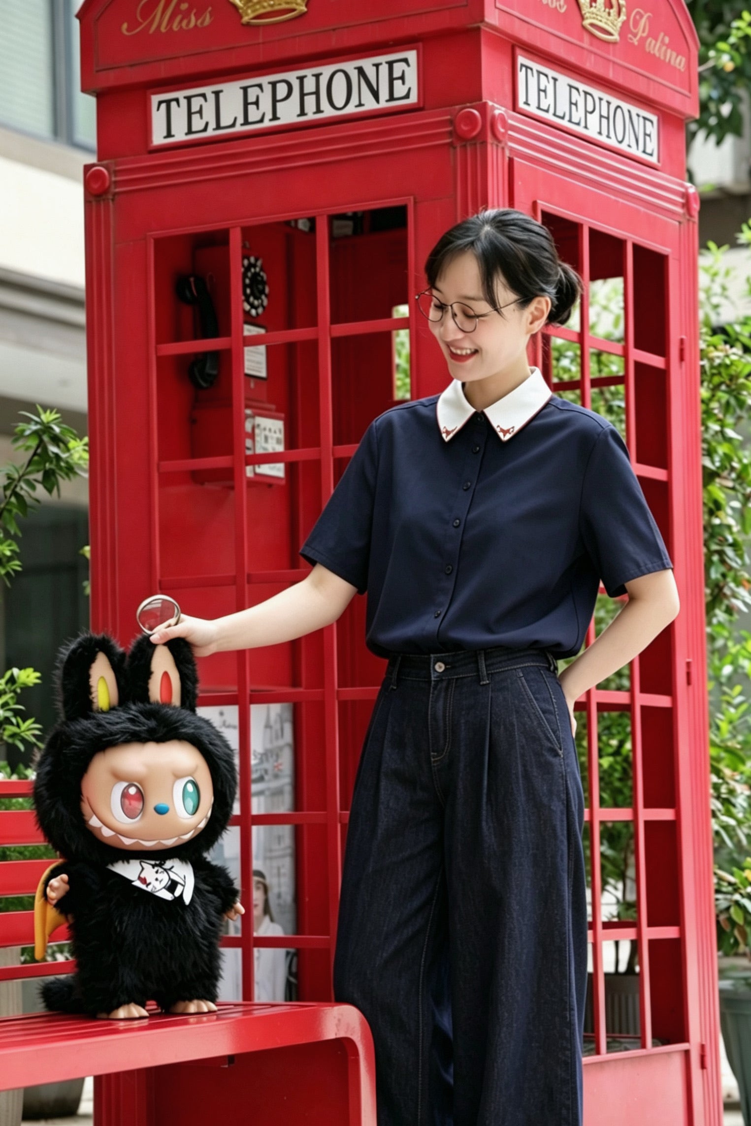 Friendly Fox Short Sleeve Shirt (Classic Navy)