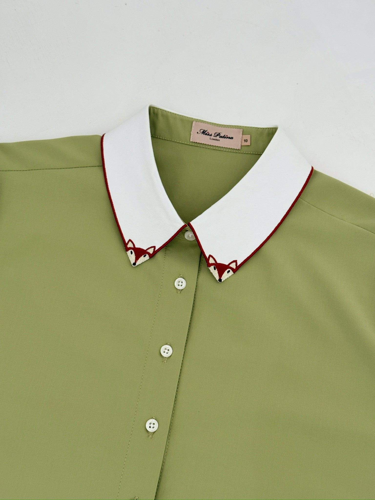 Friendly Fox Short Sleeve Shirt (Matcha Green)