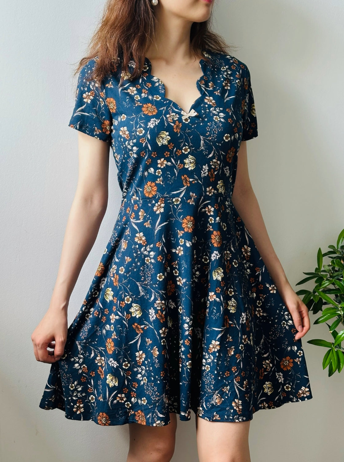 Gardenia Navy Bow Dress