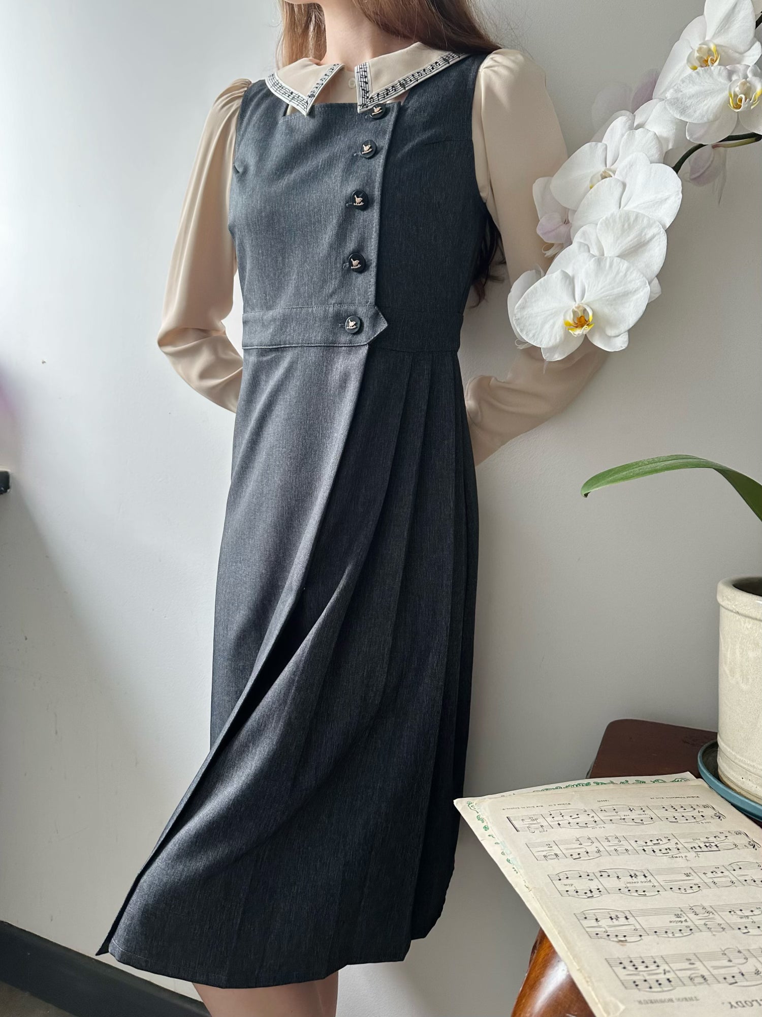 Garthwaite Academia Pinafore Dress