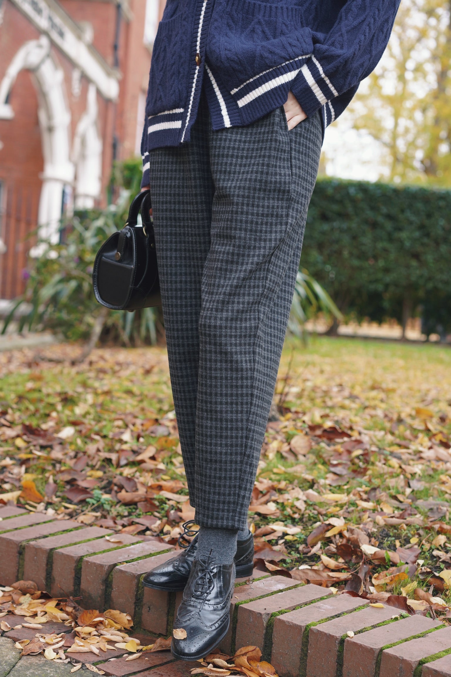 Gent Plaid Winter Tapered Trousers