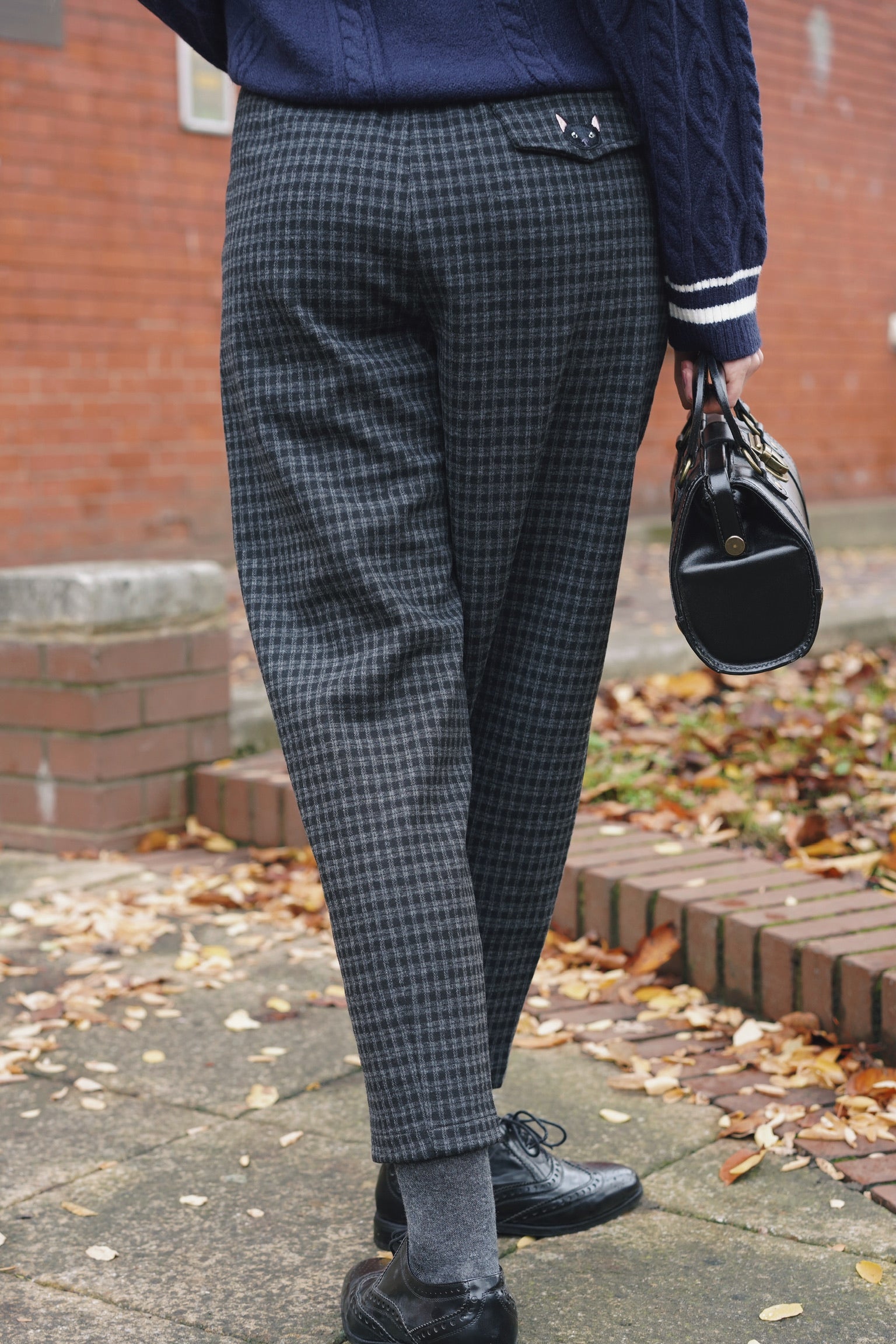 Gent Plaid Winter Tapered Trousers