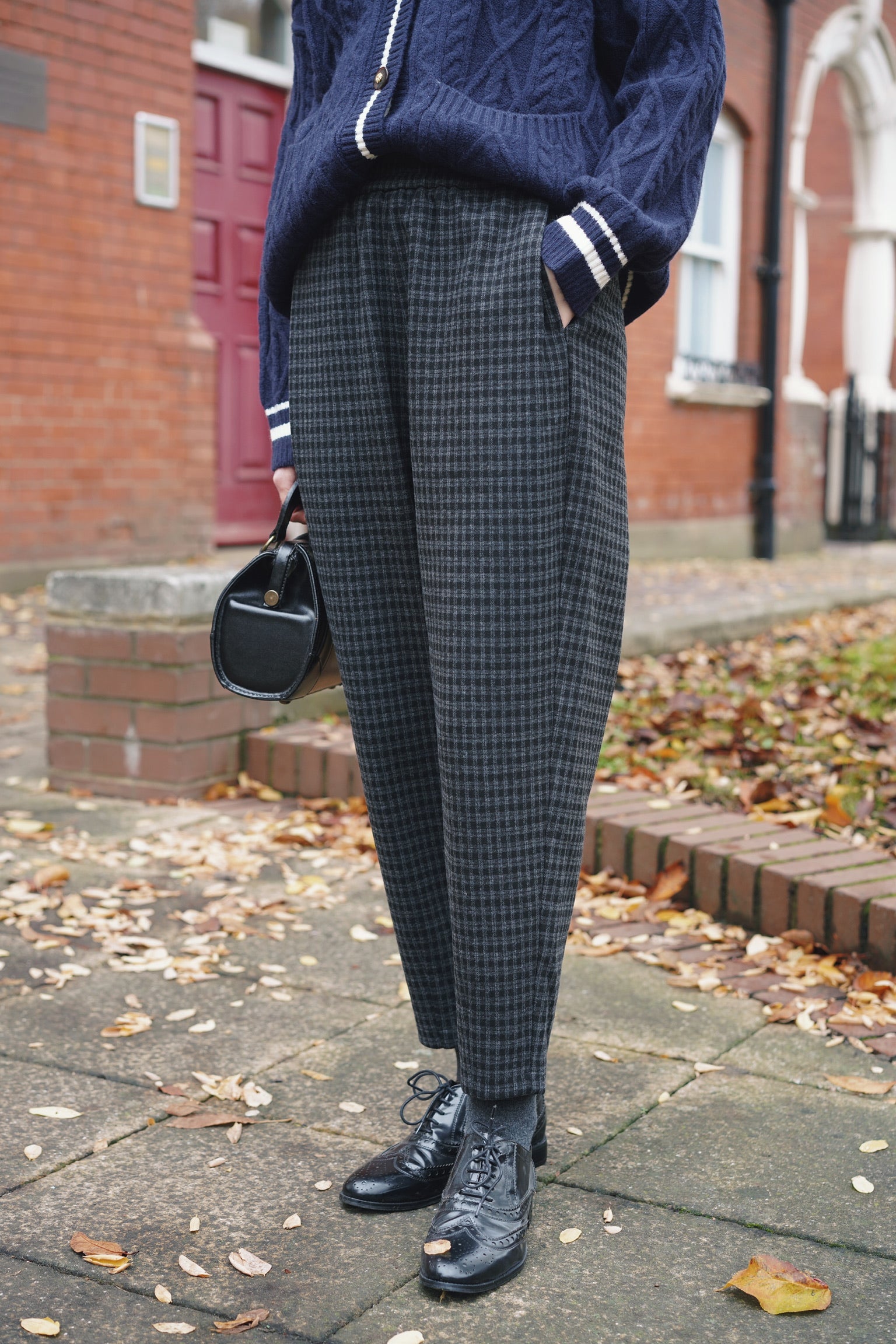 Gent Plaid Winter Tapered Trousers