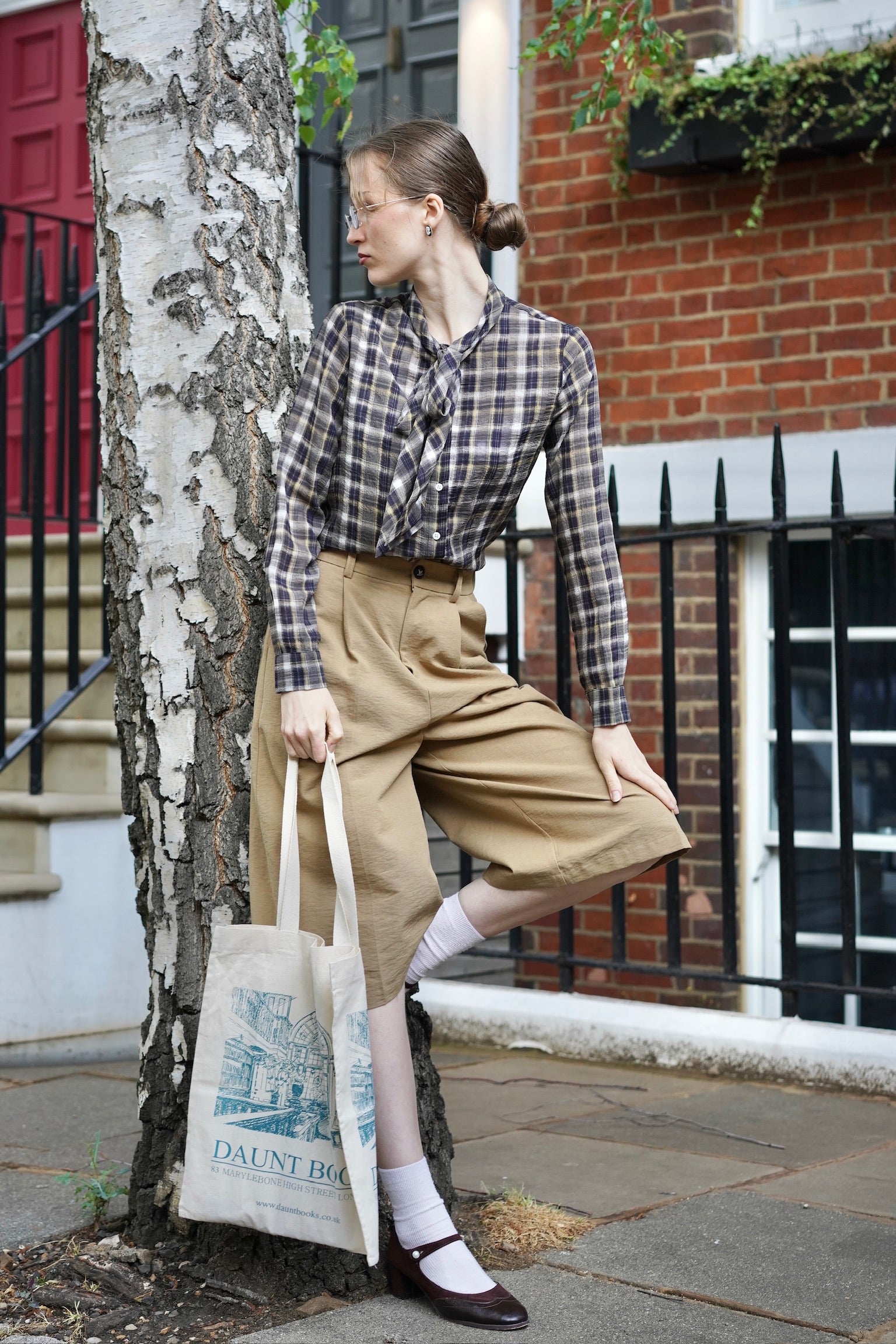 Gentleman Summer Suspender Culottes (Camel)