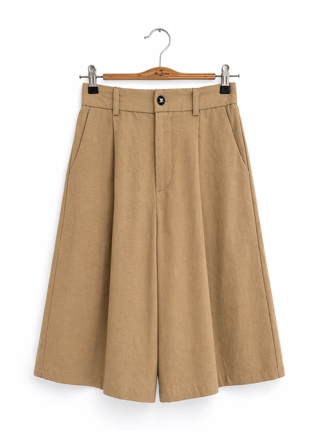 Gentleman Summer Suspender Culottes (Camel)