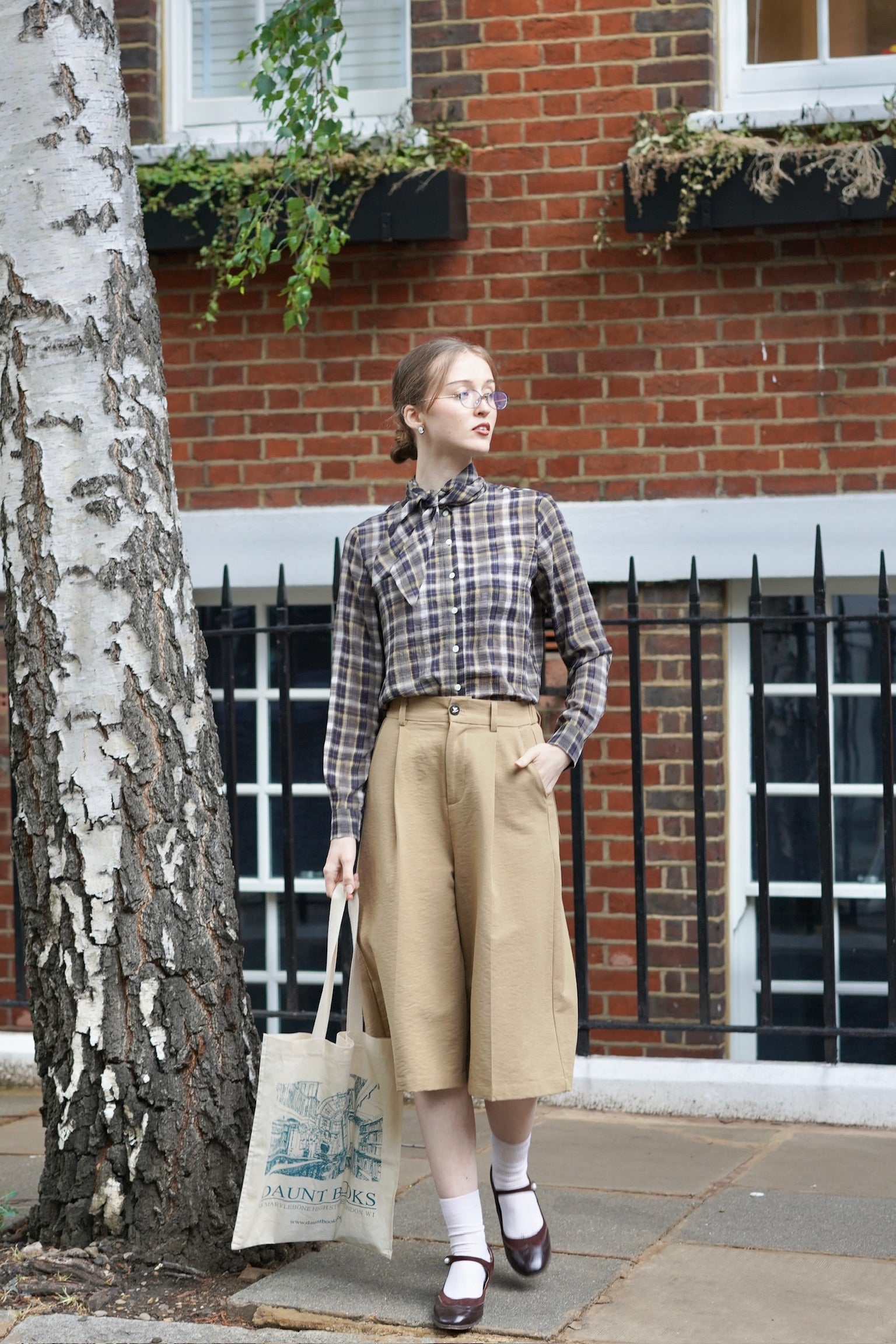 Gentleman Summer Suspender Culottes (Camel)