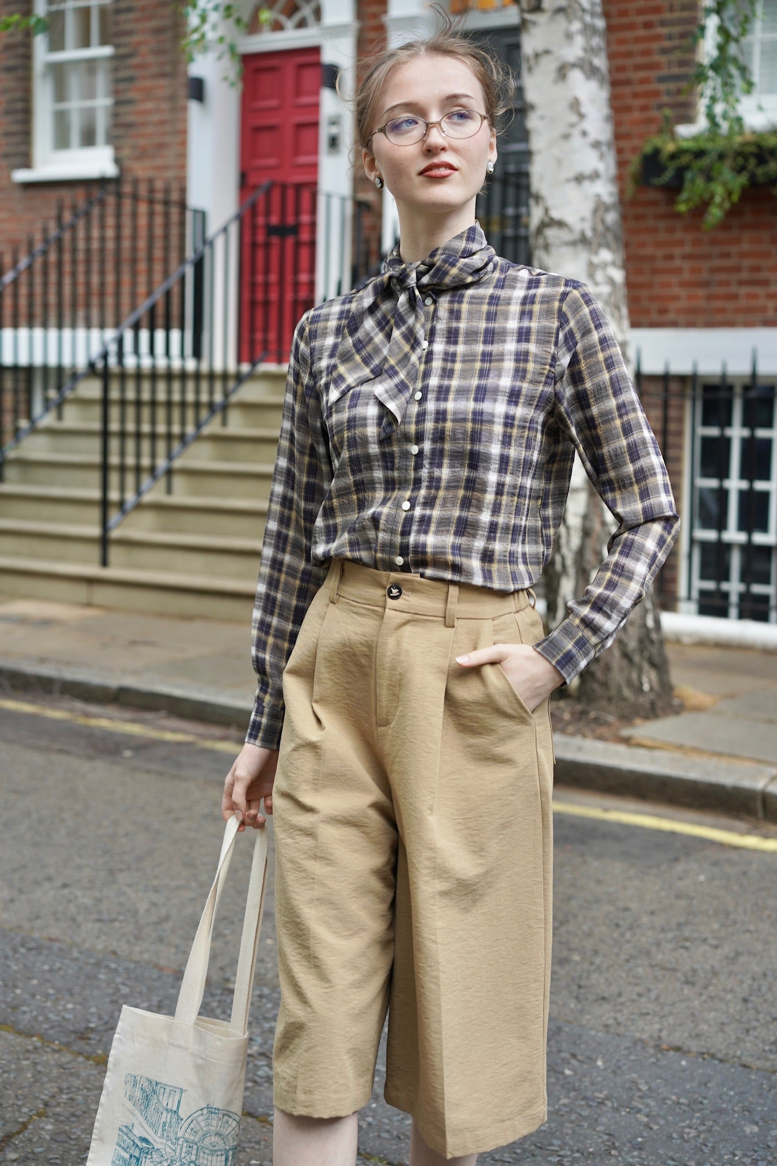 Gentleman Summer Suspender Culottes (Camel)