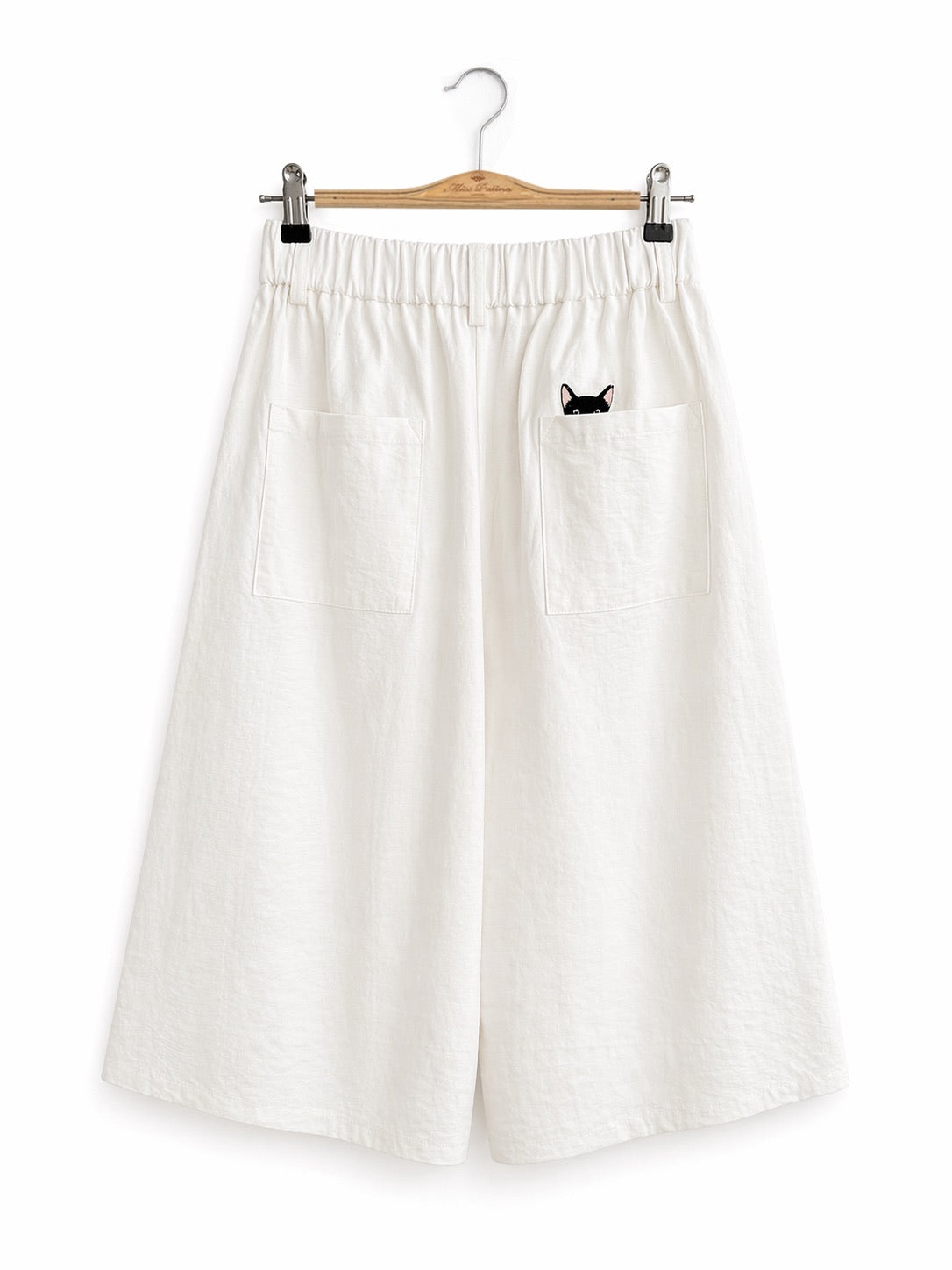 Gentleman Summer Suspender Culottes (White)
