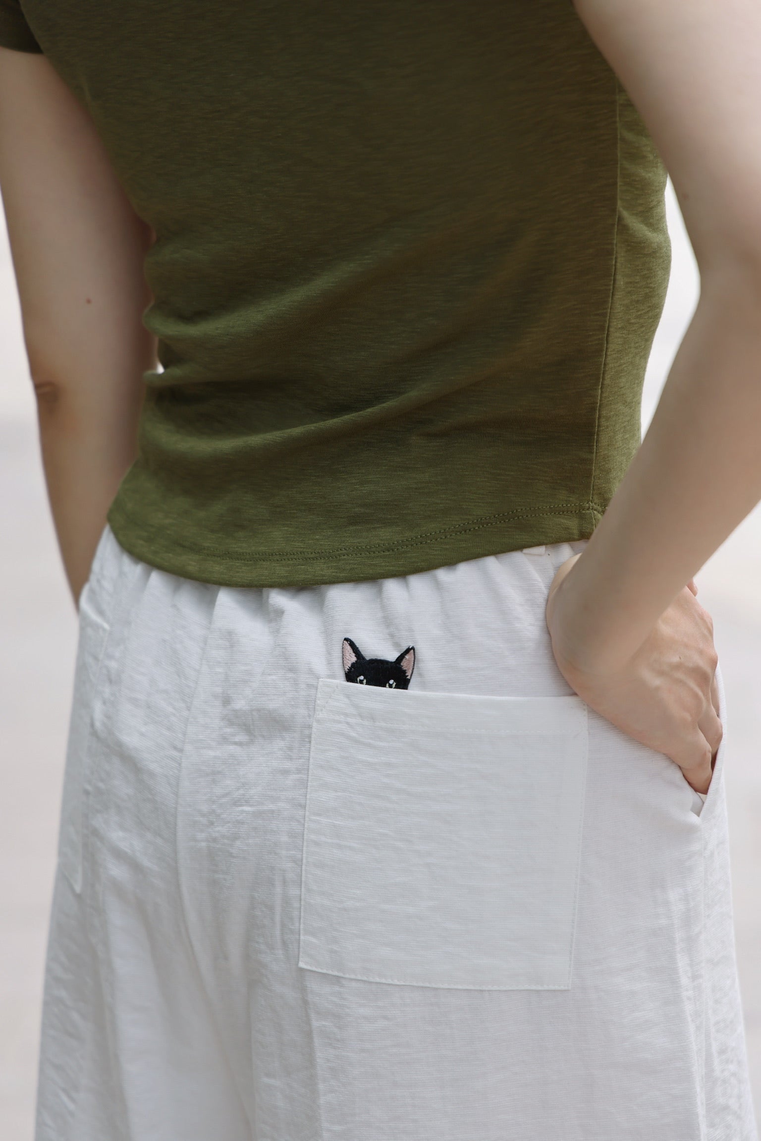 Gentleman Summer Suspender Culottes (White)