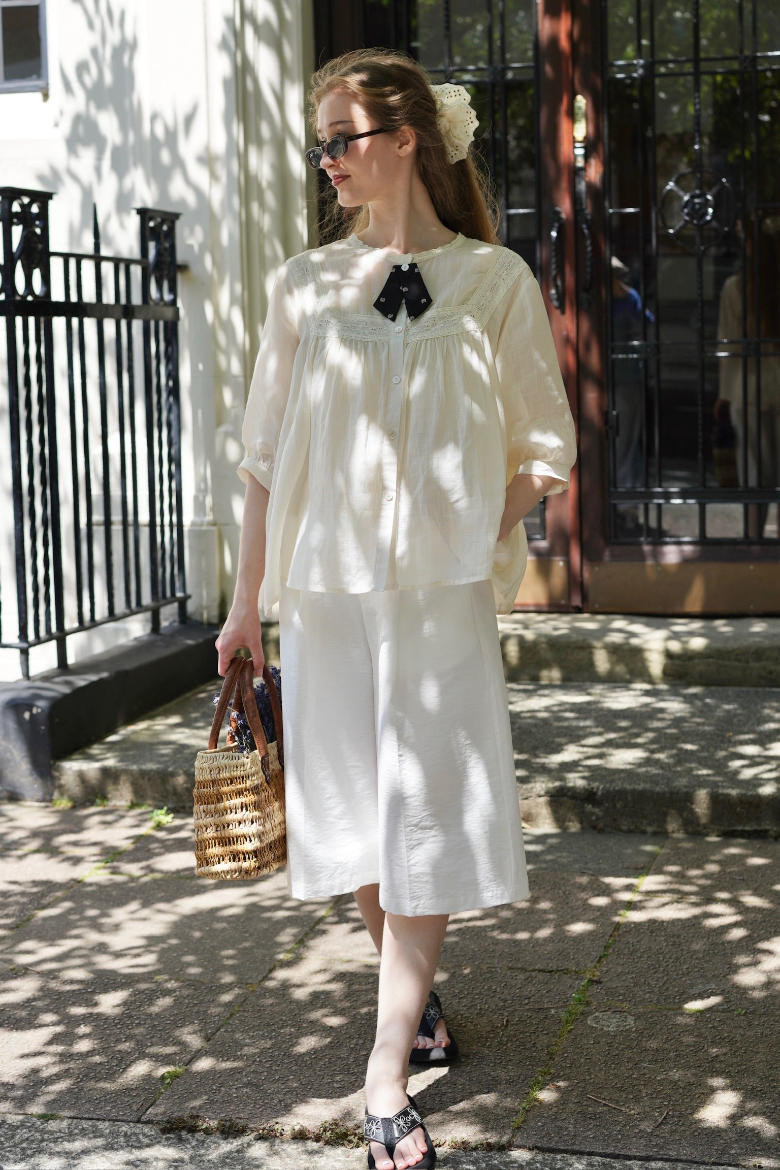 Gentleman Summer Suspender Culottes (White)