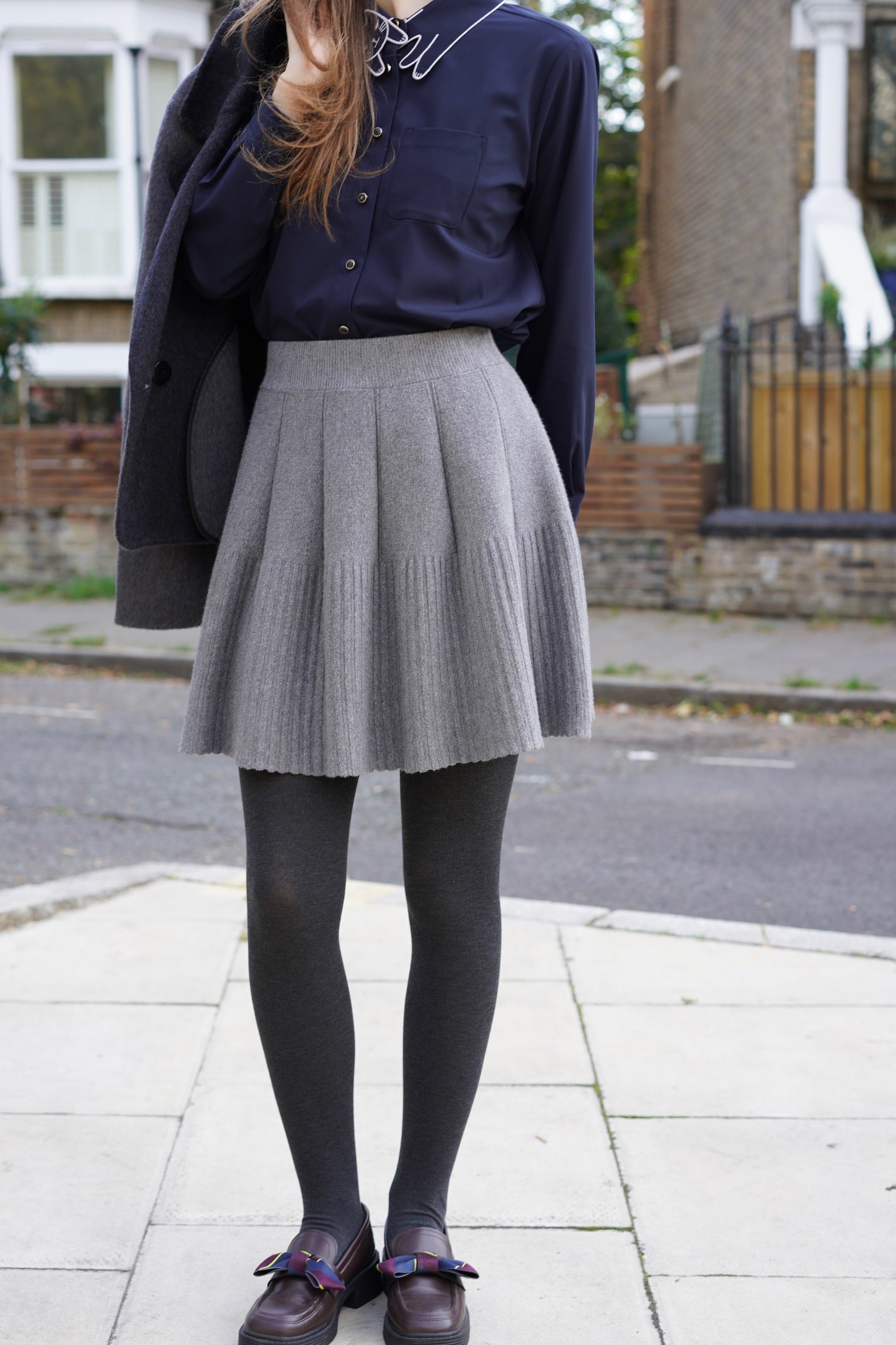 Gilmore Mini Skirt Grey Marl (Petite Sizing)