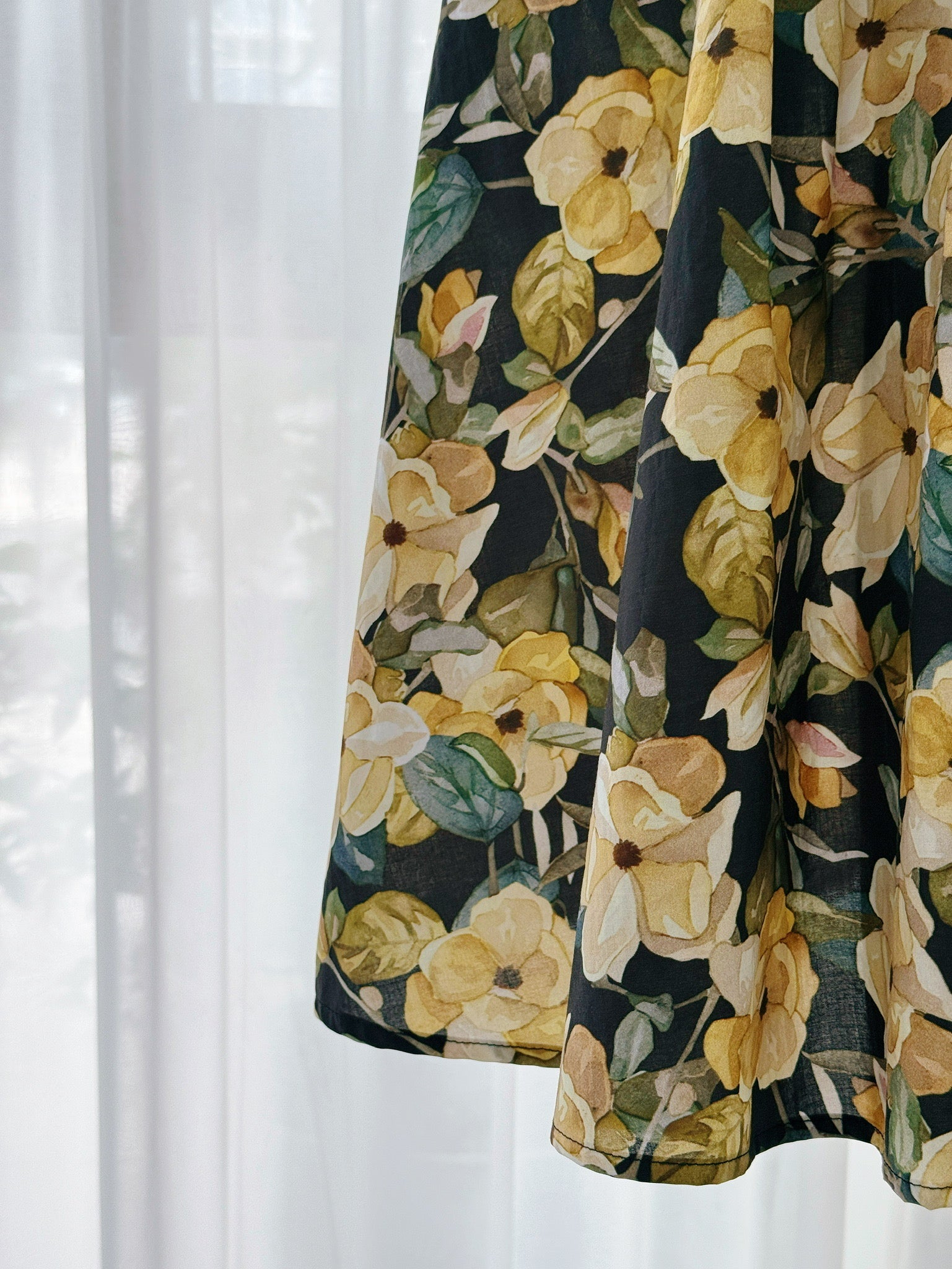 Golden Bloom Cotton Dress