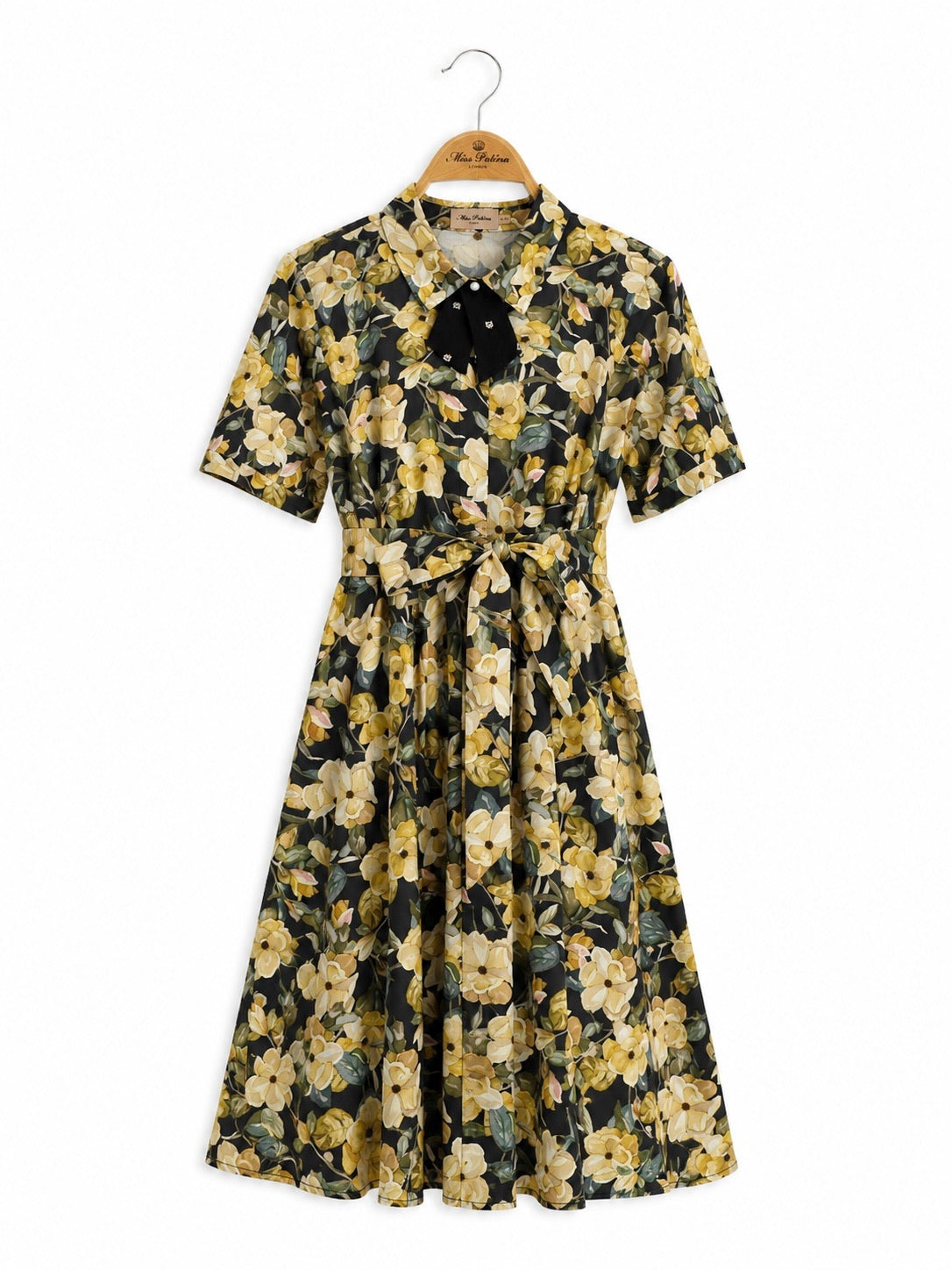 Golden Bloom Cotton Dress