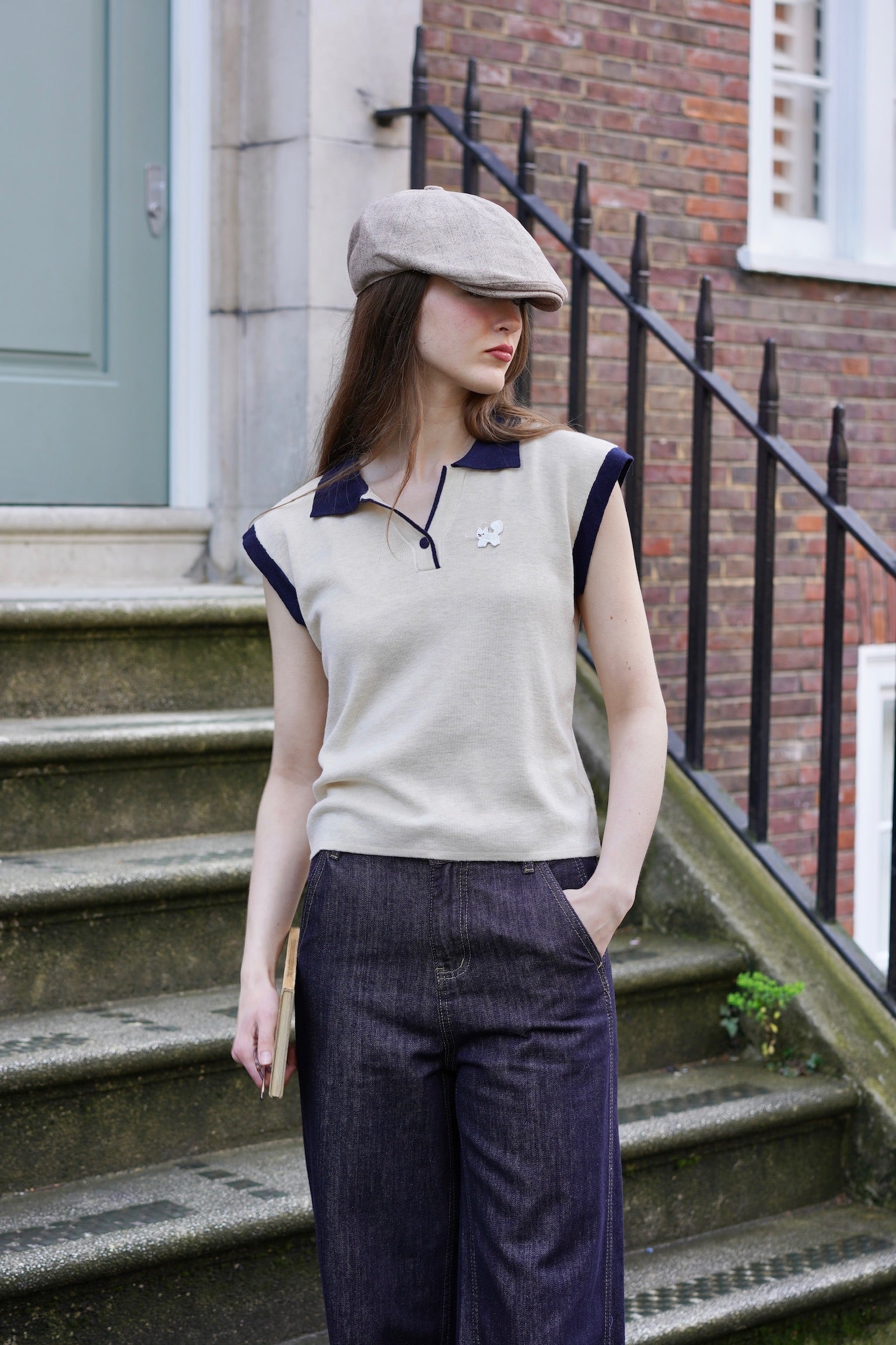 Golfing Cat Knit Vest
